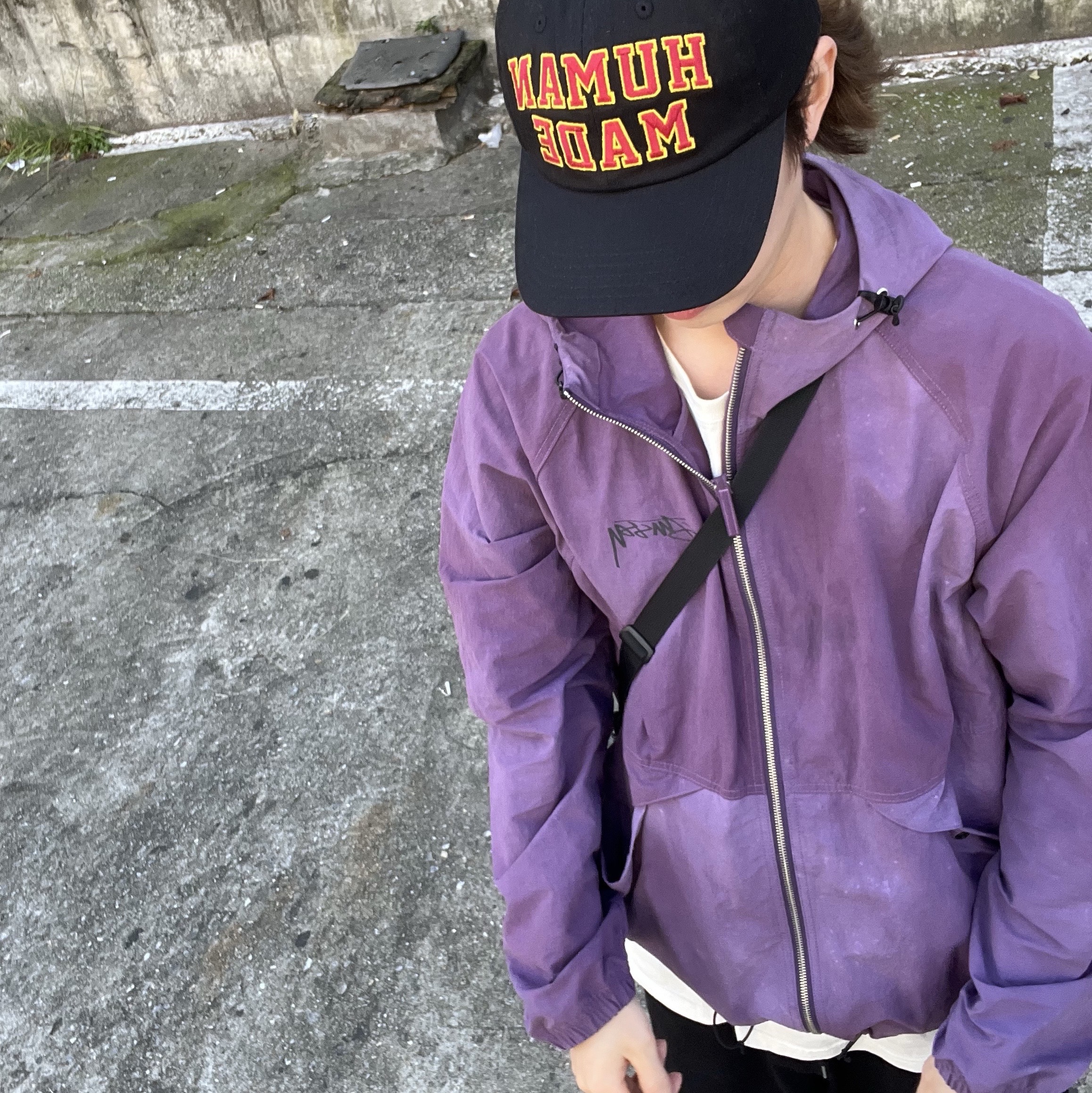 Human Made 6-Panel Twill Cap #2 Black, Stussy Wave Dye Beach Shell Jacket Purple 착용 스타일