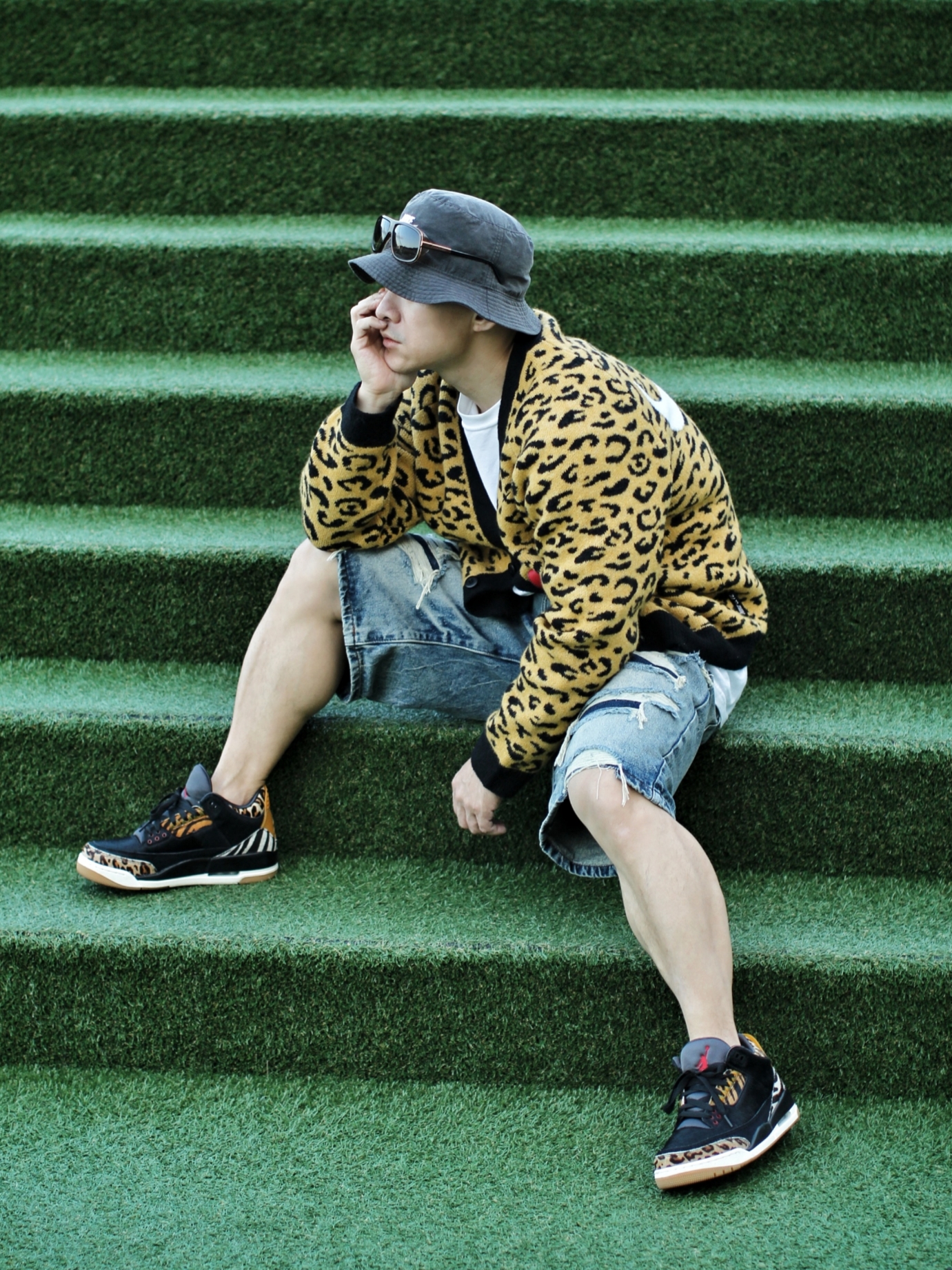 Jordan 3 Retro SE Animal Instinct 착용 스타일 - 1