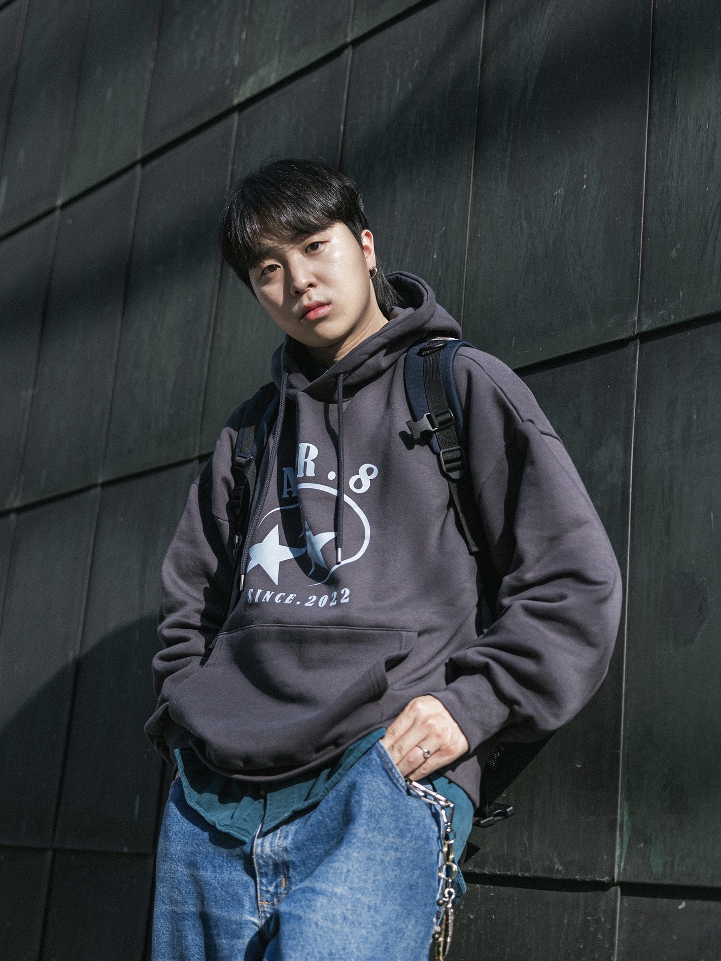 Converse Material Block One Star Academy Chambray Blue 착용 스타일 - 3