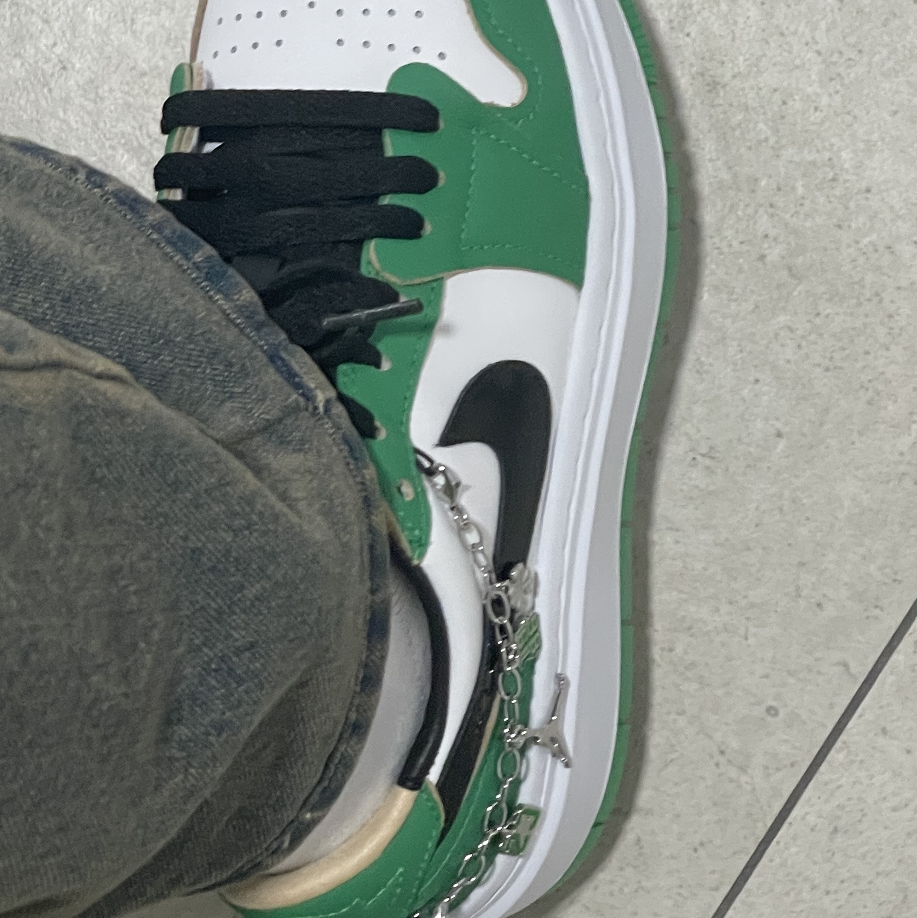 (W) Jordan 1 Elevate Low SE Lucky Green 착용 스타일 - 2