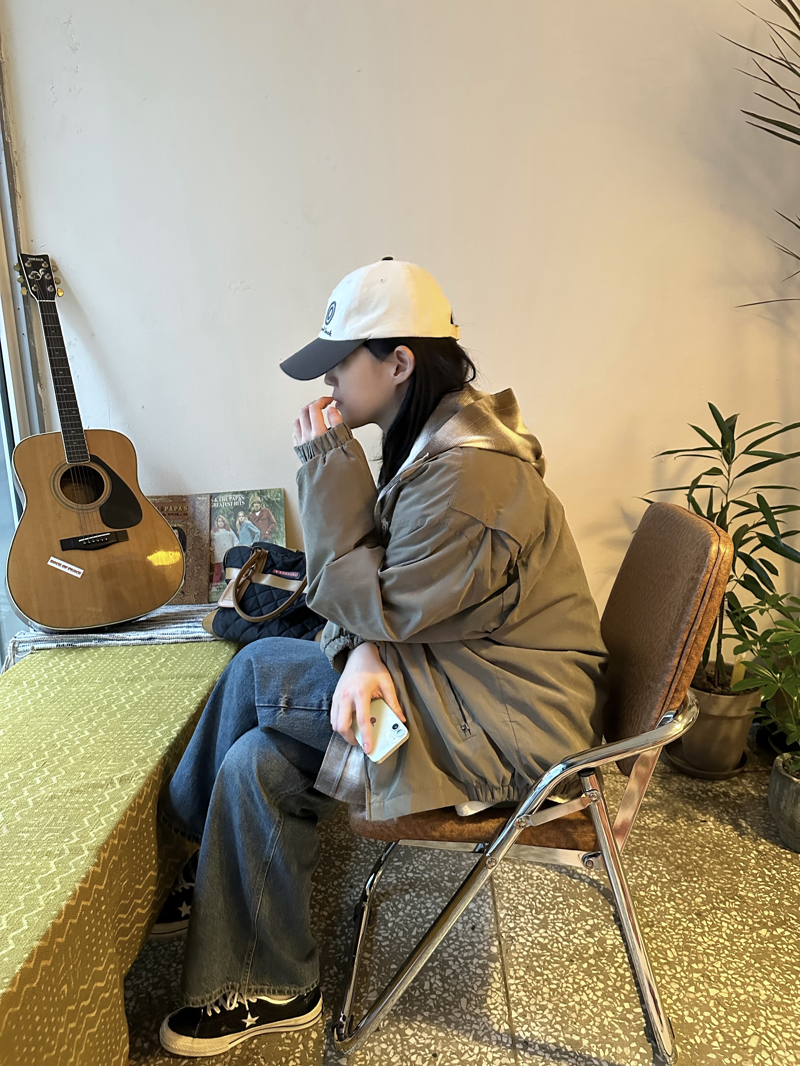 Converse One Star Ox Black 착용 스타일 - 2