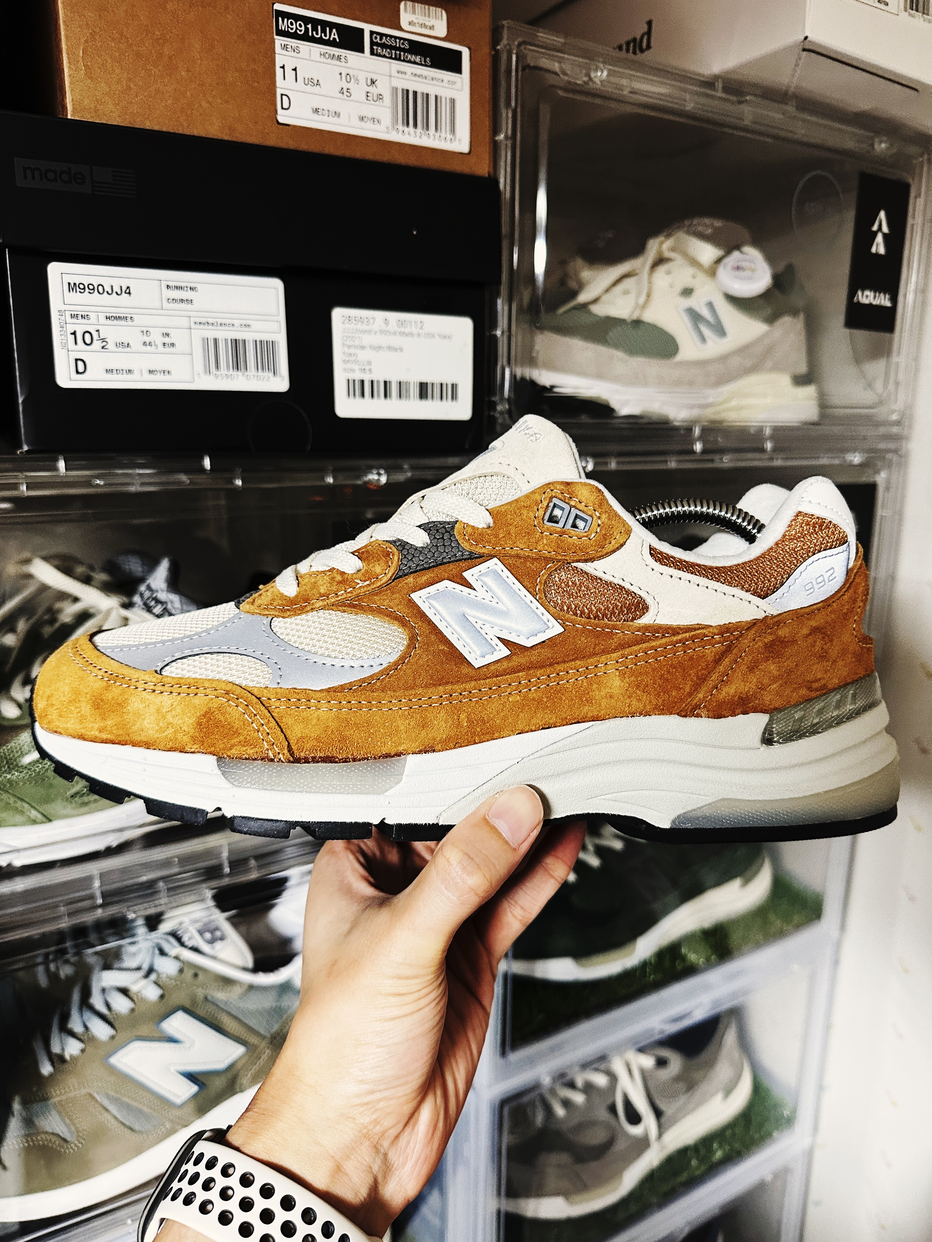 New Balance x Packer 992 Made in USA 착용 스타일 - 2