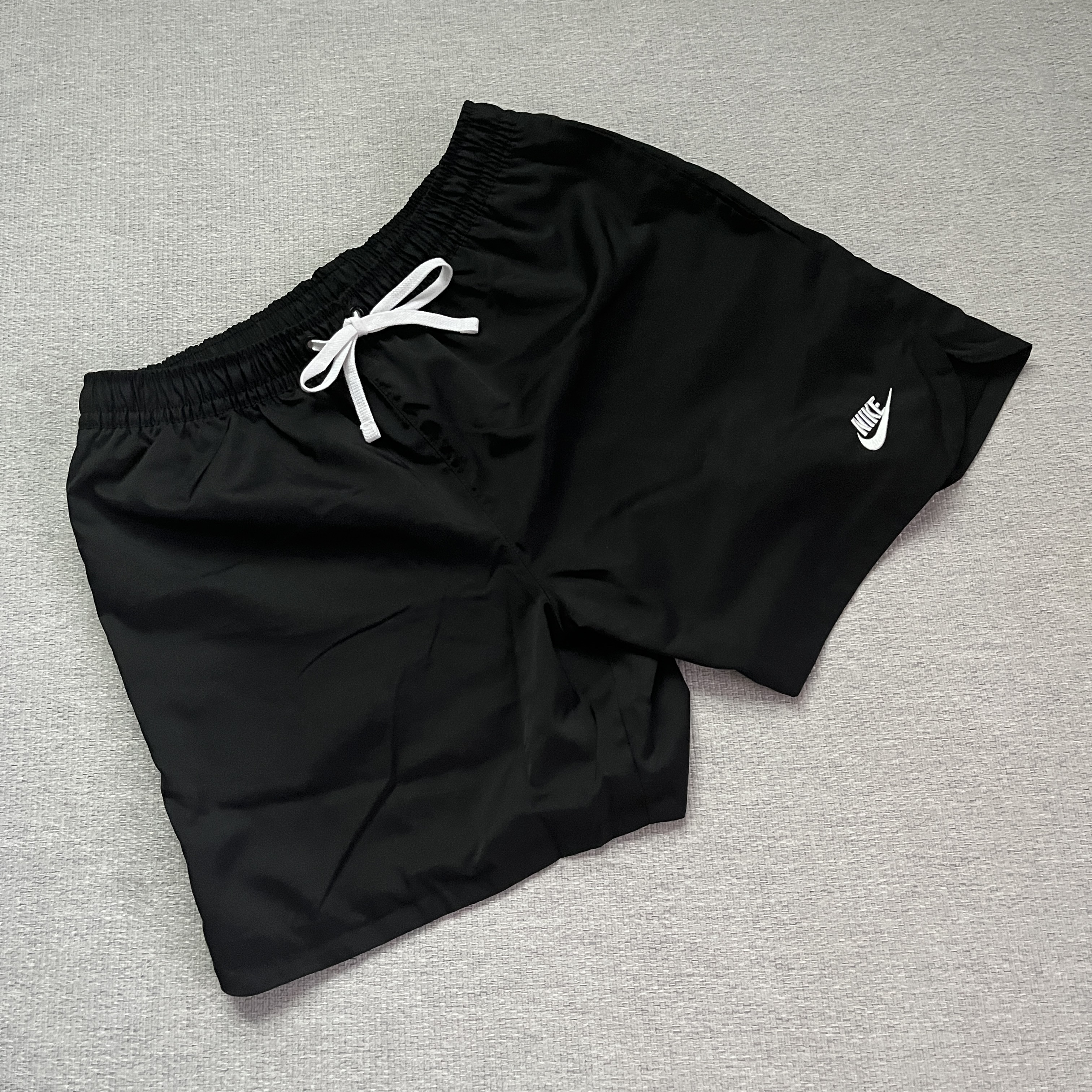 Nike NSW Woven Lined Flow Shorts Black - Asia 착용 스타일 - 1