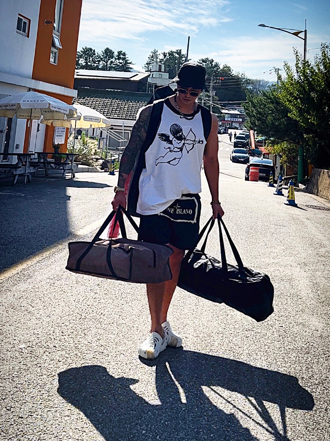 Nike x Stussy Bucket Hat Black, Stone Island B0992 Nylon Metal Stencil Print Swimming Trunk Black - 21SS ์ฐฉ์ฉ ์คํ์ผ - 2