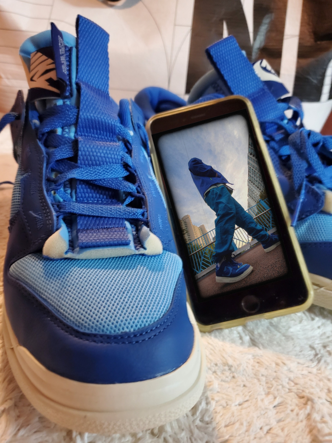 Nike Air Dunk Jumbo University Blue 착용 스타일 - 1