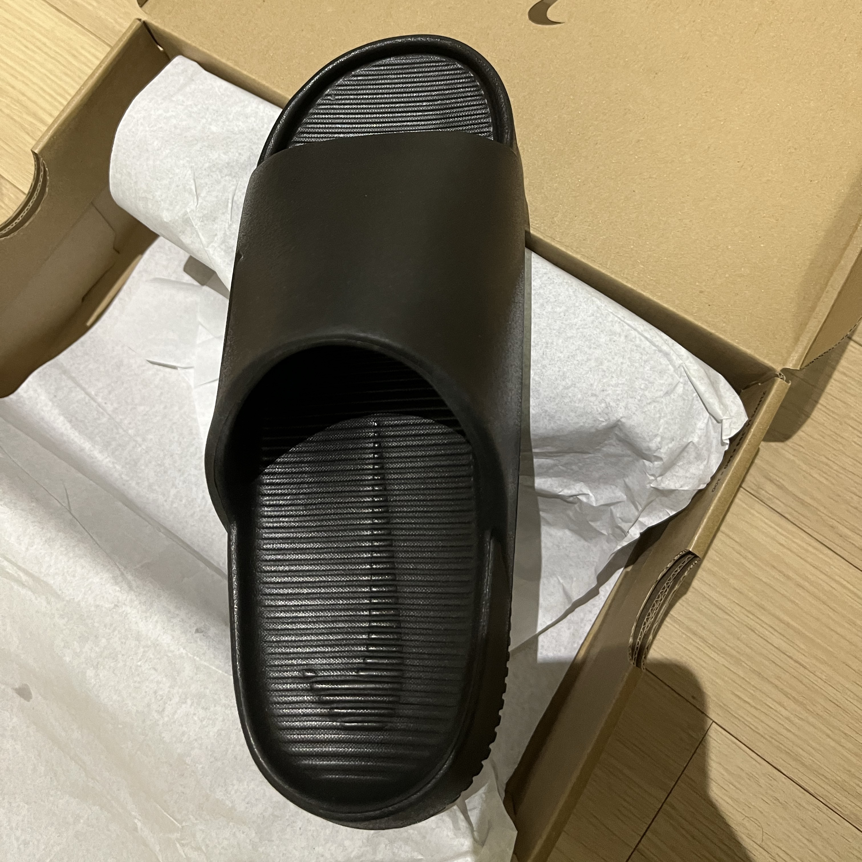 (W) Nike Calm Slide Black 착용 스타일