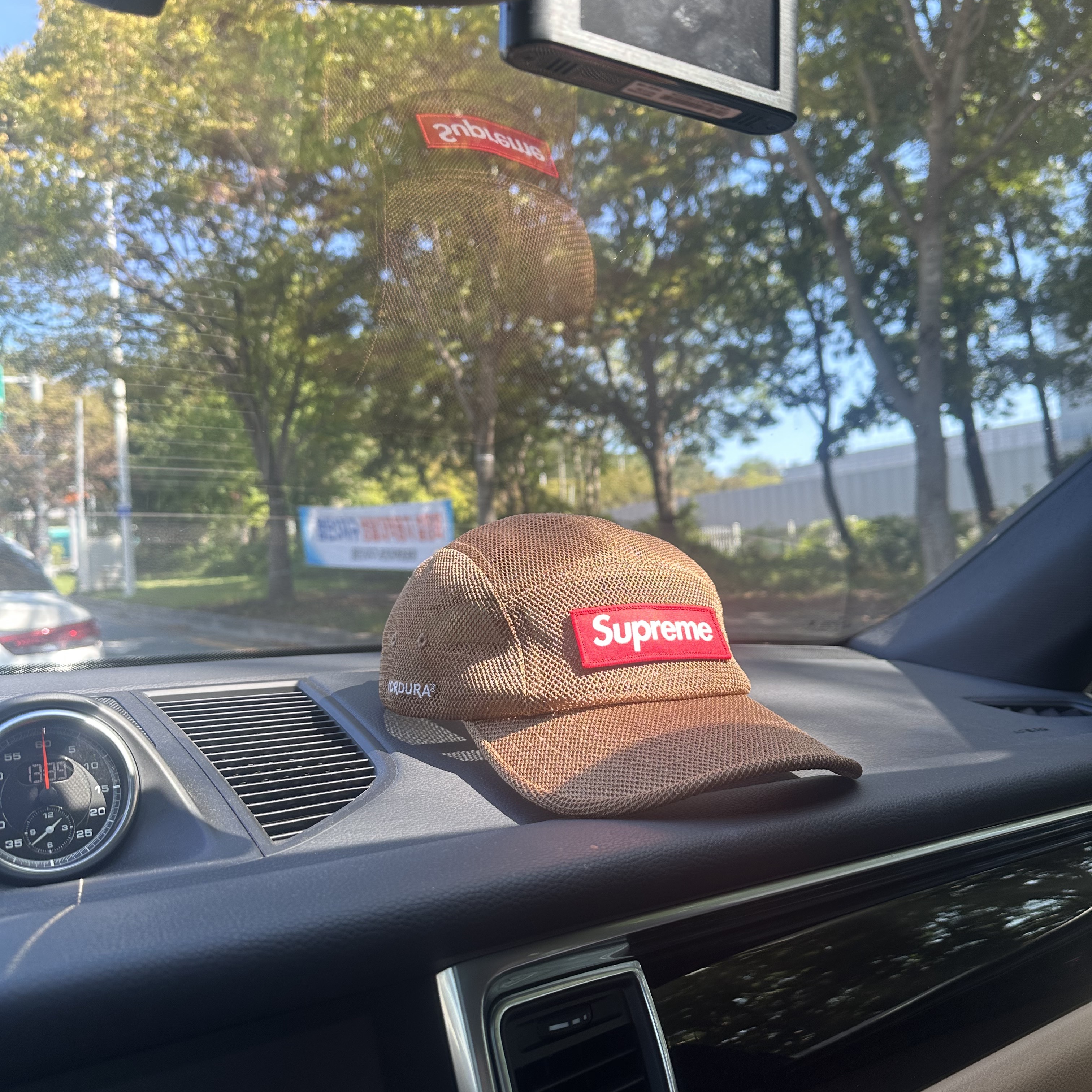 Supreme Mesh Cordura Camp Cap Sand - 23SS 착용 스타일