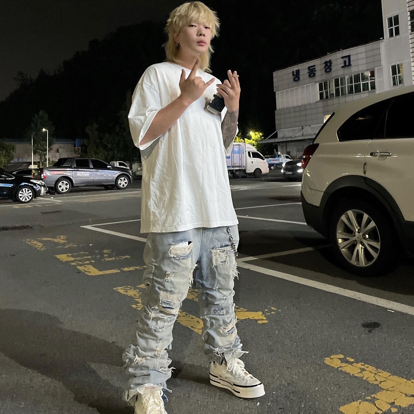 Converse Chuck 70 High Plus Egret 착용 스타일 - 1