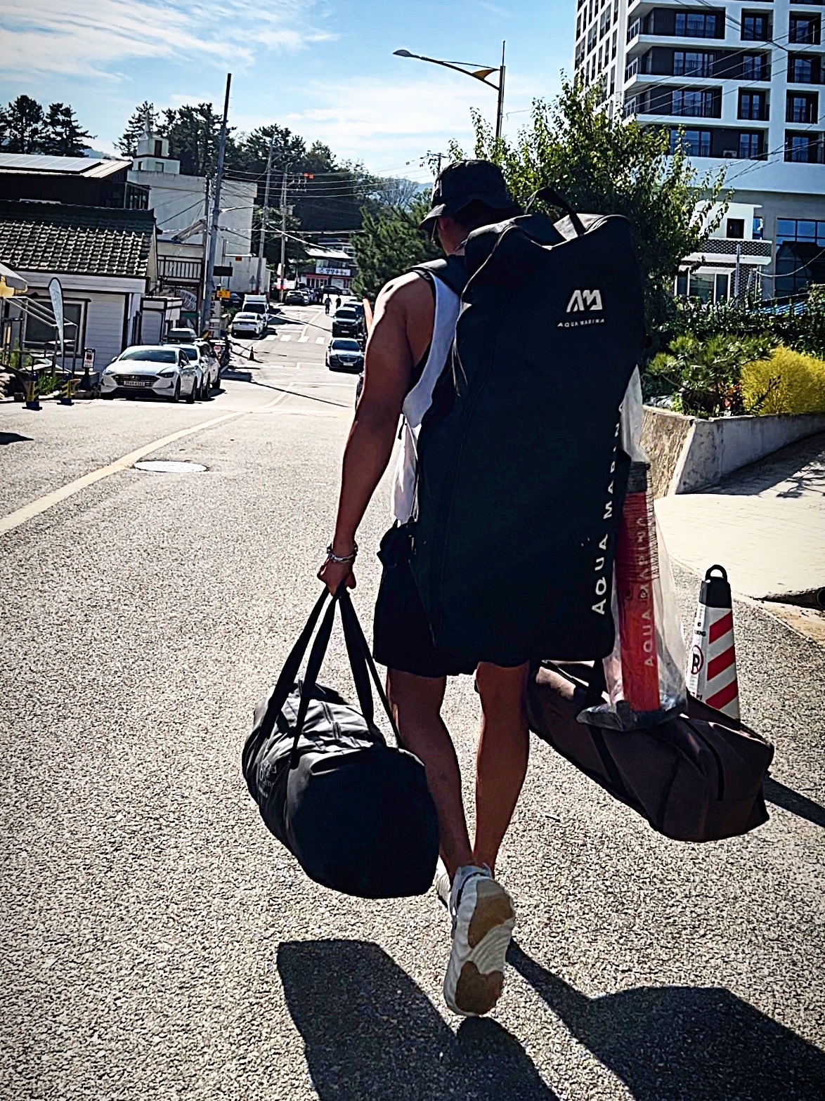 Nike x Stussy Bucket Hat Black, Stone Island B0992 Nylon Metal Stencil Print Swimming Trunk Black - 21SS 착용 스타일 - 1