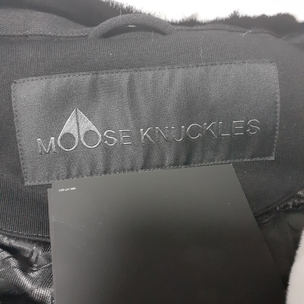 Moose Knuckles Classic Bunny 3 White Lining Zip Hoodie Black - 22FW 착용 스타일 - 2