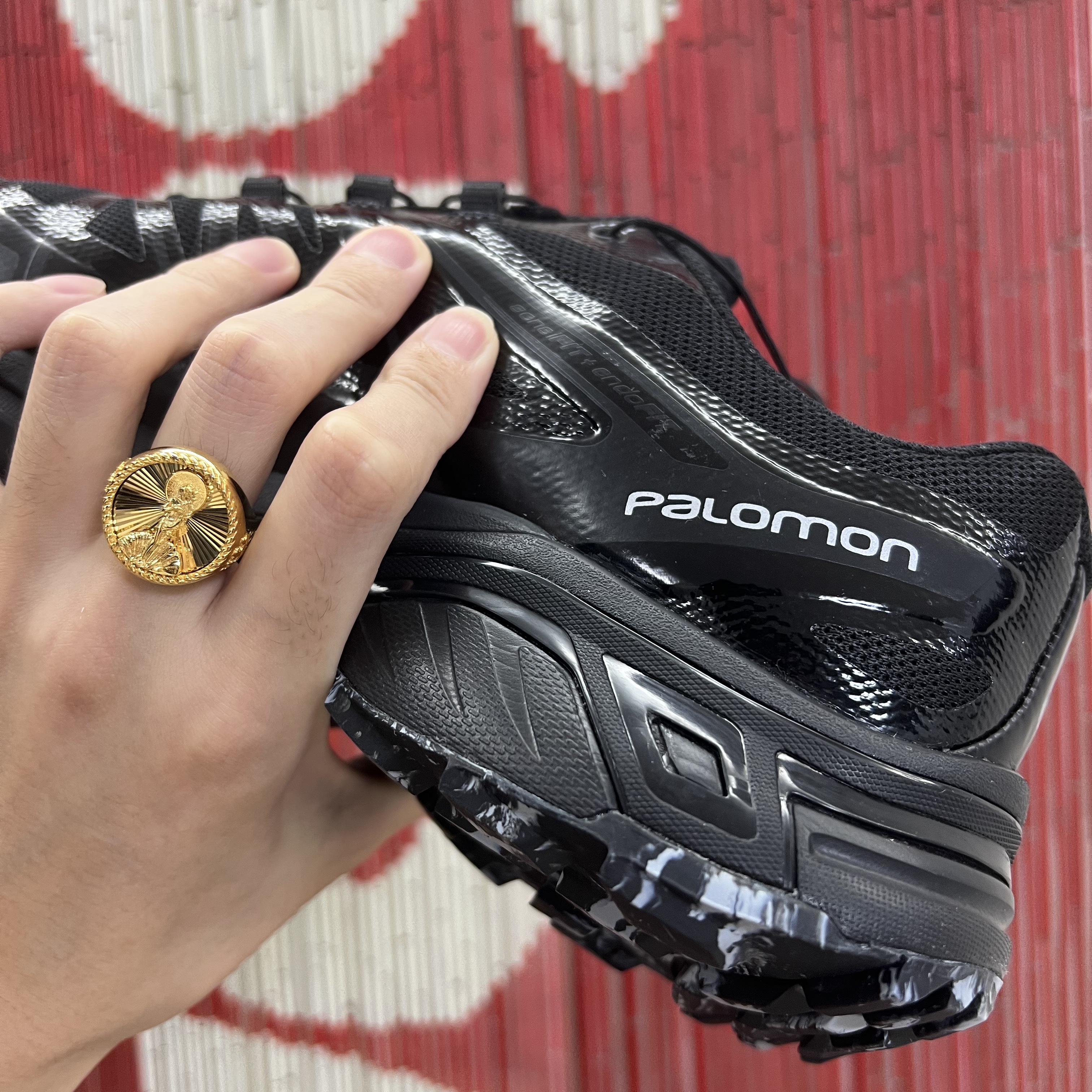 Salomon x Palace XT-Wings 2 Black 착용 스타일
