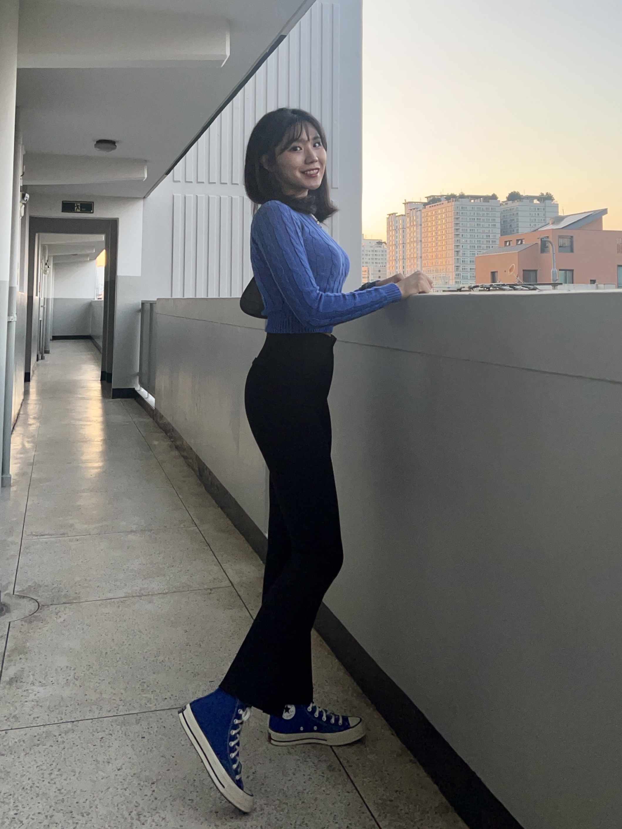 Converse Chuck 70 High Rush Blue 착용 스타일 - 2