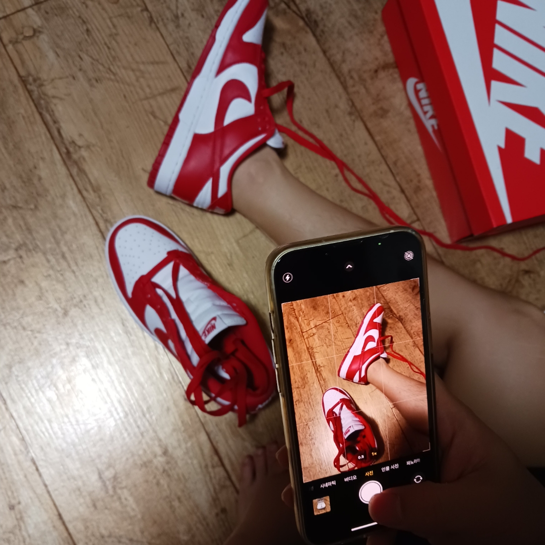 Nike Dunk Low Retro Gym Red 착용 스타일