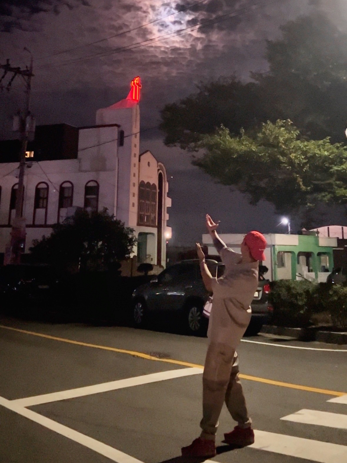 Supreme Bandana Camp Cap Red - 21SS, Supreme Small Box T-Shirt Red Bandana - 21SS 착용 스타일 - 2