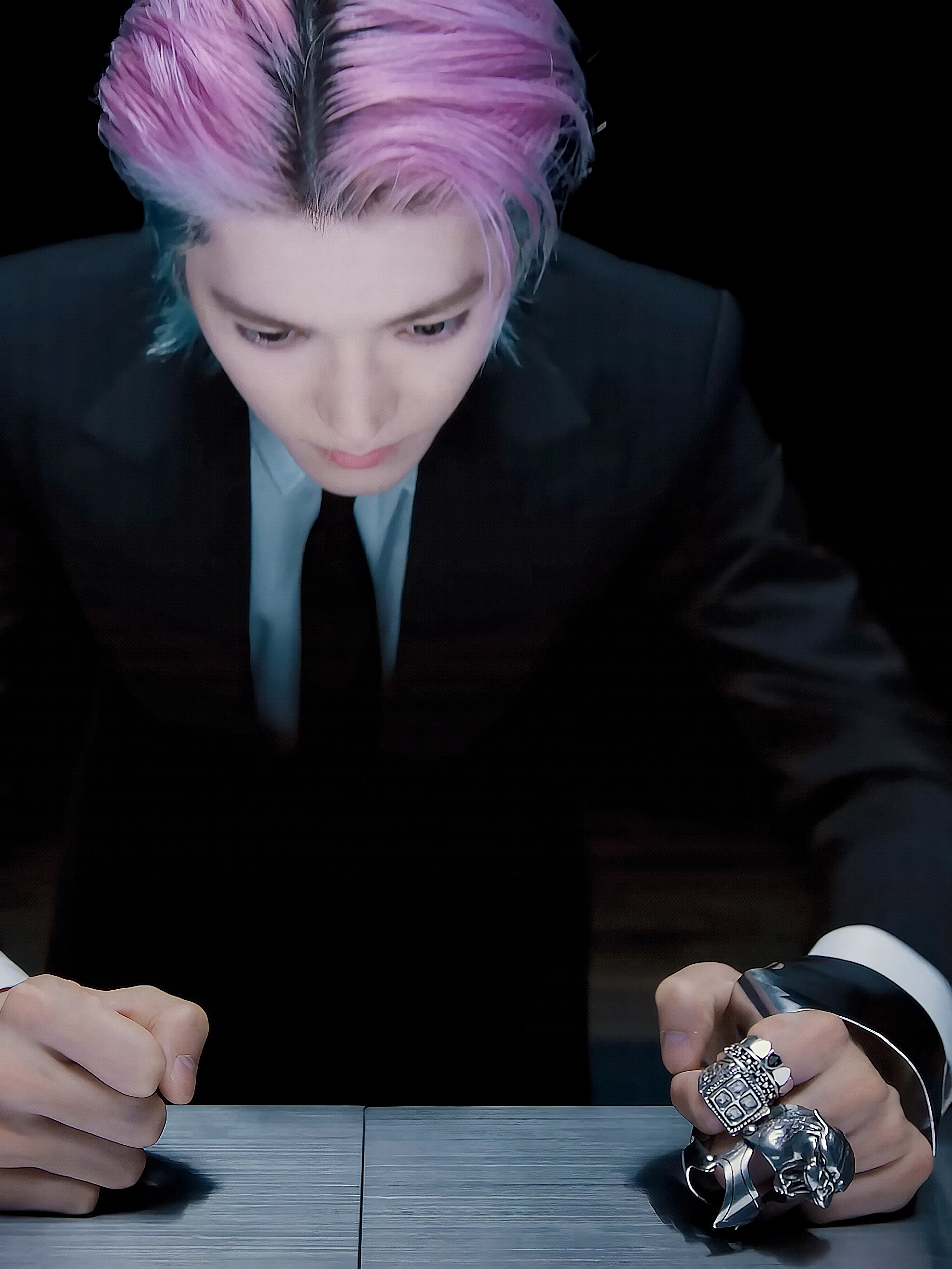 Scudo Signature Enamel Ring Black, Scudo France Banding Ring 착용 스타일