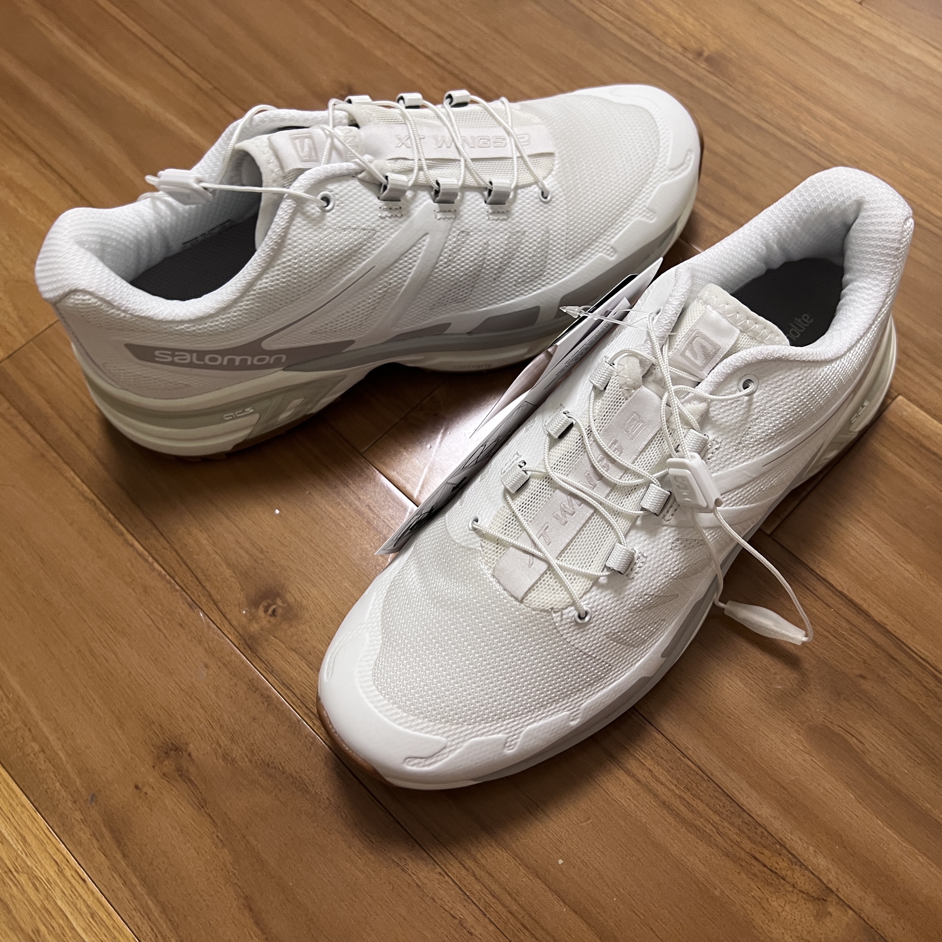 Salomon XT-Wings 2 White Vanila Ice 착용 스타일