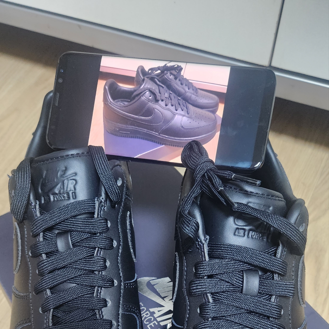 Nike Air Force 1 '07 Fresh Black 착용 스타일