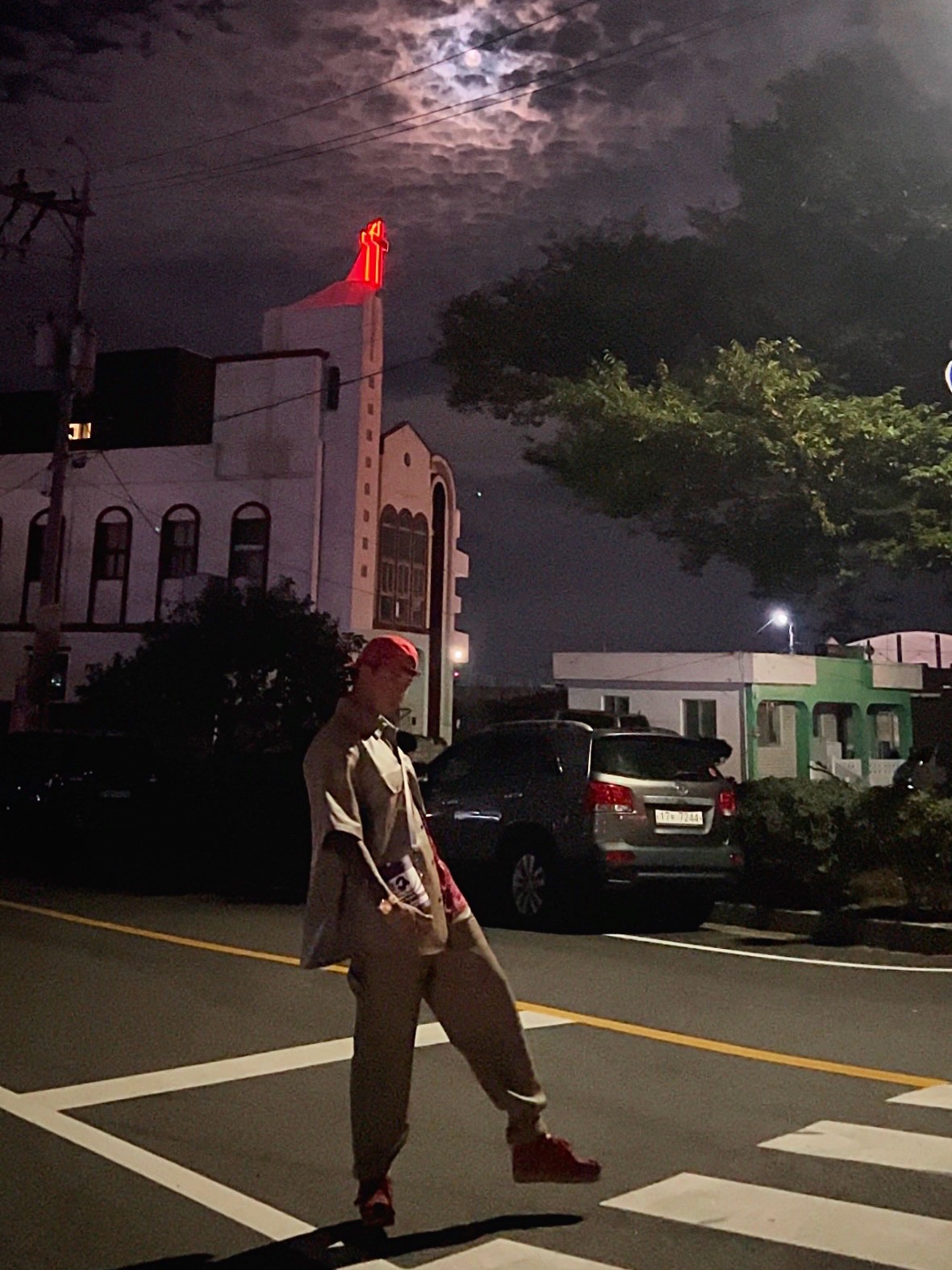 Supreme Bandana Camp Cap Red - 21SS, Supreme Small Box T-Shirt Red Bandana - 21SS 착용 스타일 - 4
