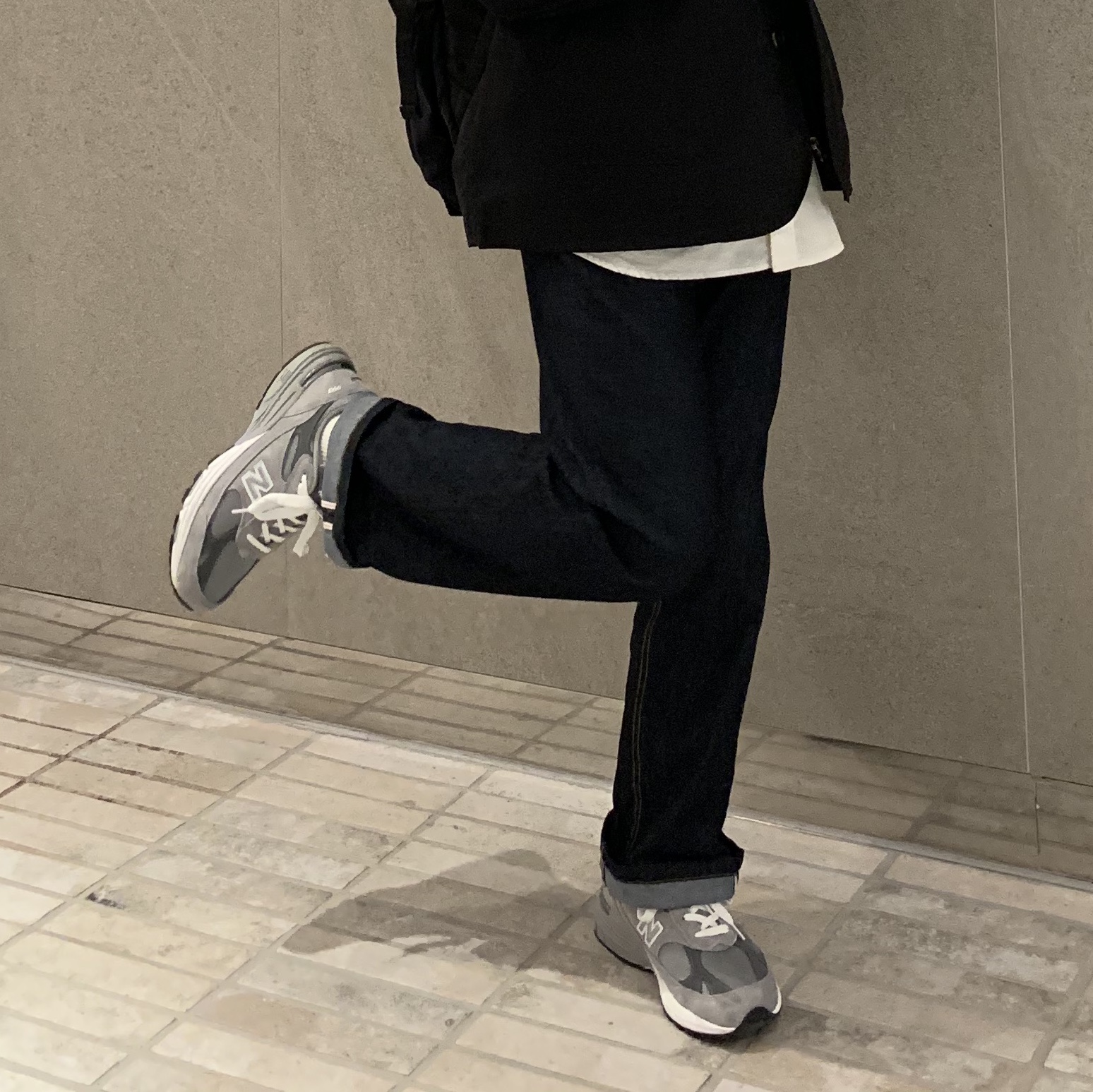New Balance 993 Made in USA Grey - D Standard 착용 스타일 - 2