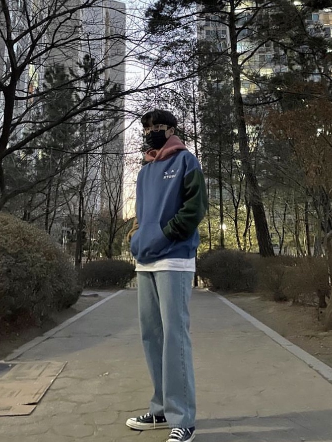 Converse Chuck 70 Ox Midnight Navy, IAB Studio x JTBC Hoodie 착용 스타일