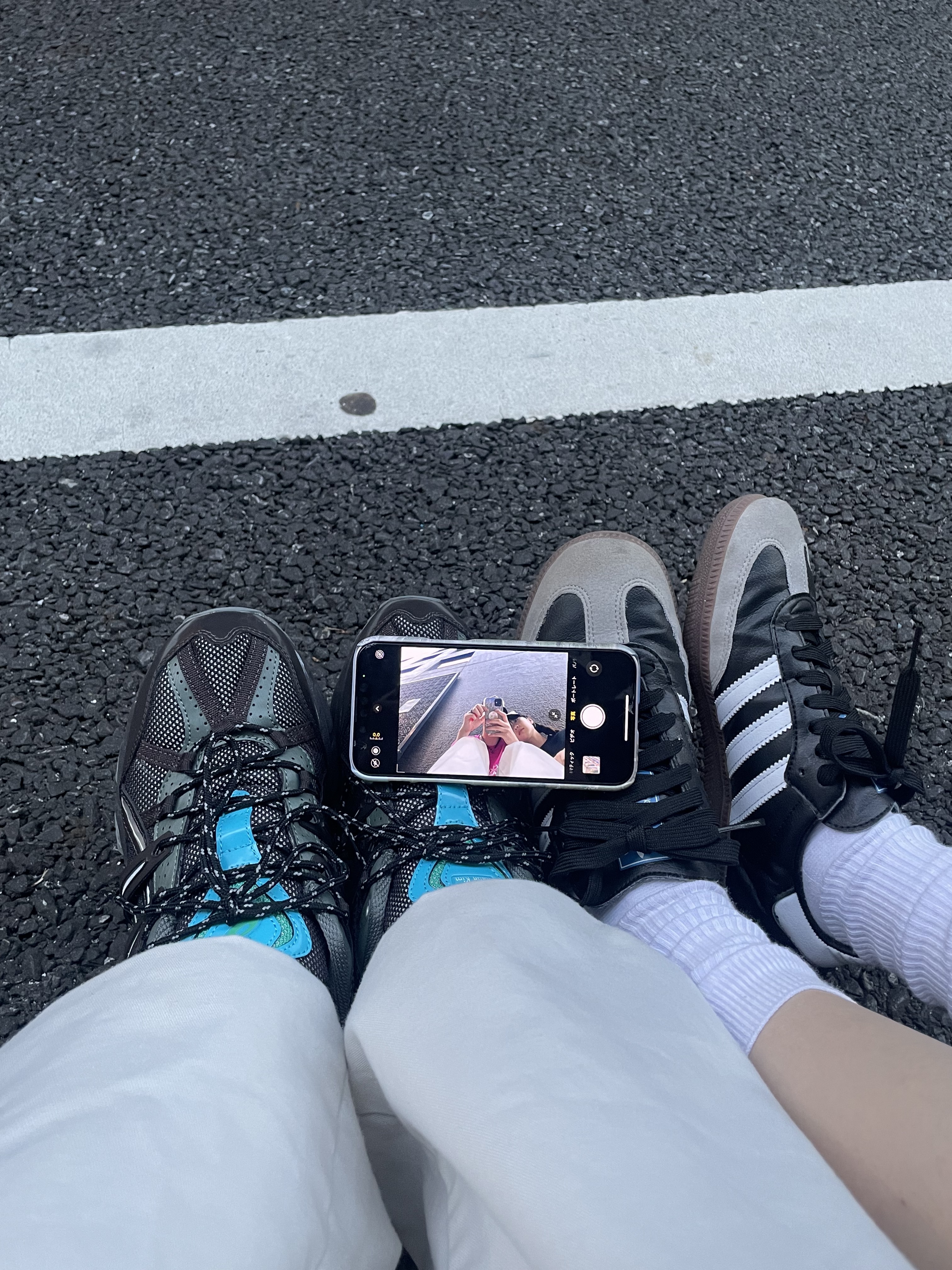 (W) Asics x Matin Kim Gel-Sonoma 15-50 Black Pure Silver, Adidas Samba Vegan Black White 착용 스타일