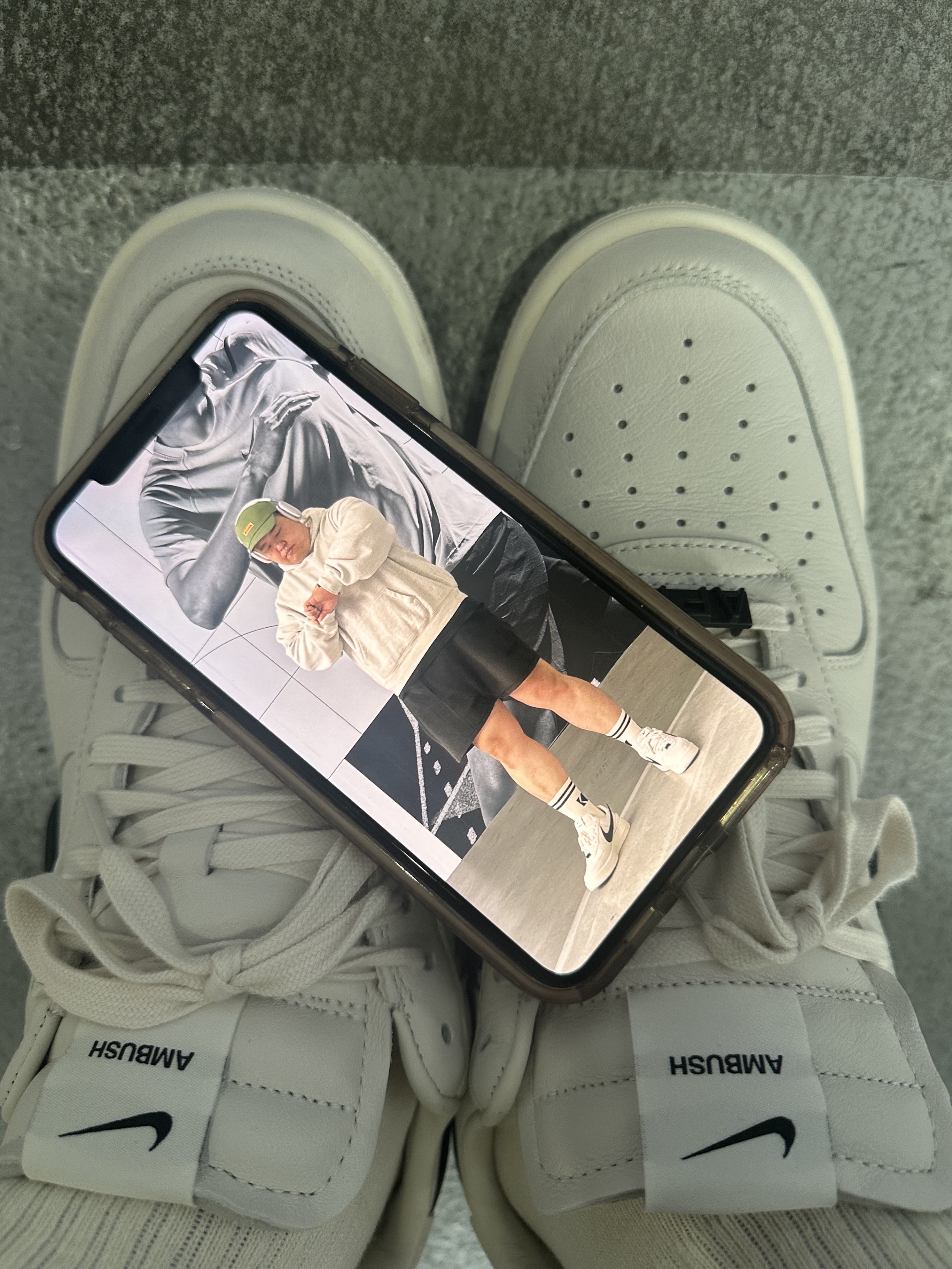 Nike x Ambush Air Force 1 Low SP Phantom 착용 스타일