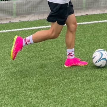 Nike Zoom Mercurial Superfly 9 Academy TF Pink Blast 착용 스타일