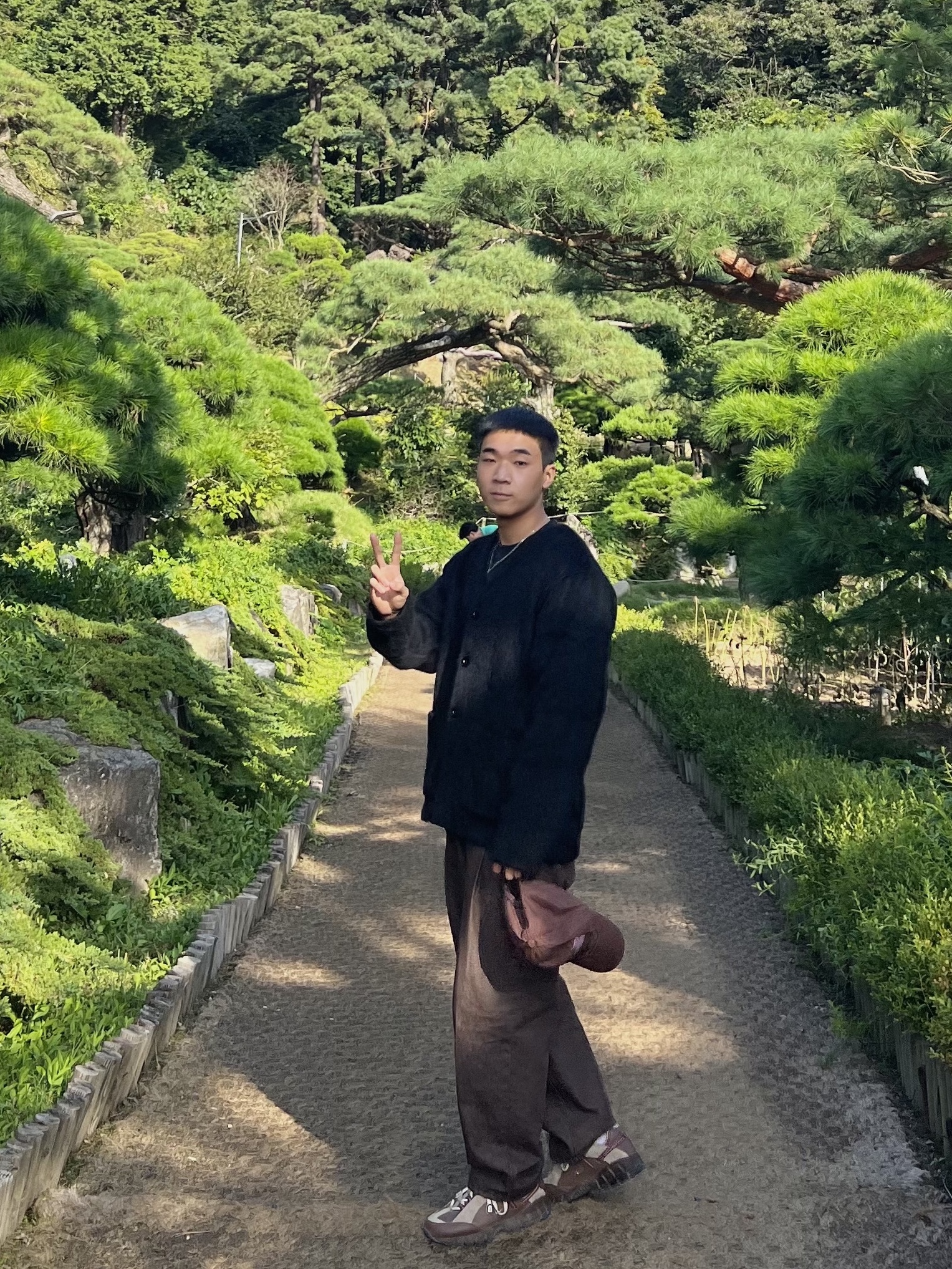 Nike x Jacquemus Air Humara LX Ale Brown and Gold, Our Legacy Cardigan Mohair Black 착용 스타일 - 1