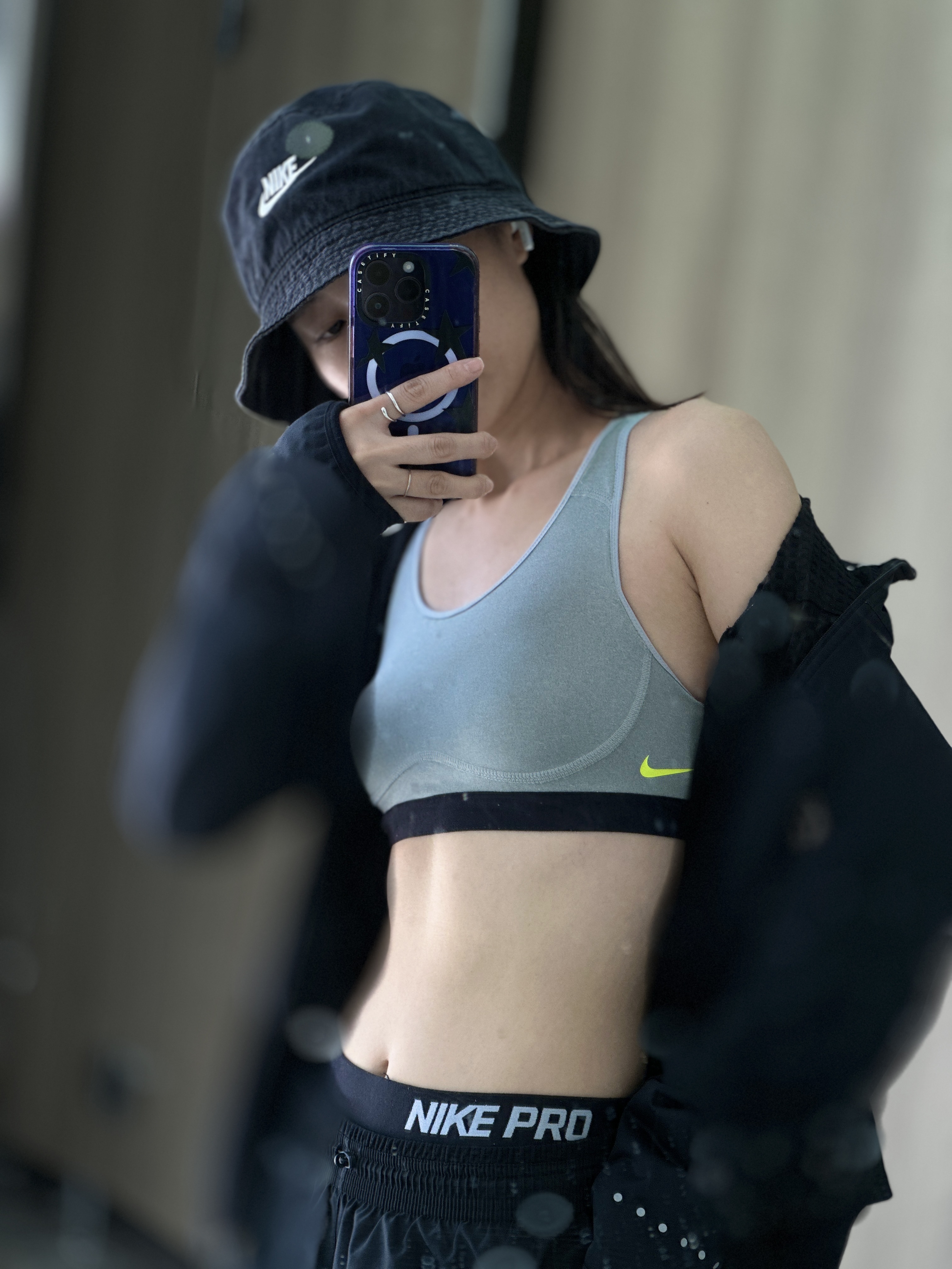 (W) Nike Dri-Fit Swoosh Run Mid Rise Brief Lined Running Shorts Black - Asia, Nike Everyday Cushioned Training Crew Socks White (3 Pack/Korean Ver.) 착용 스타일 - 2