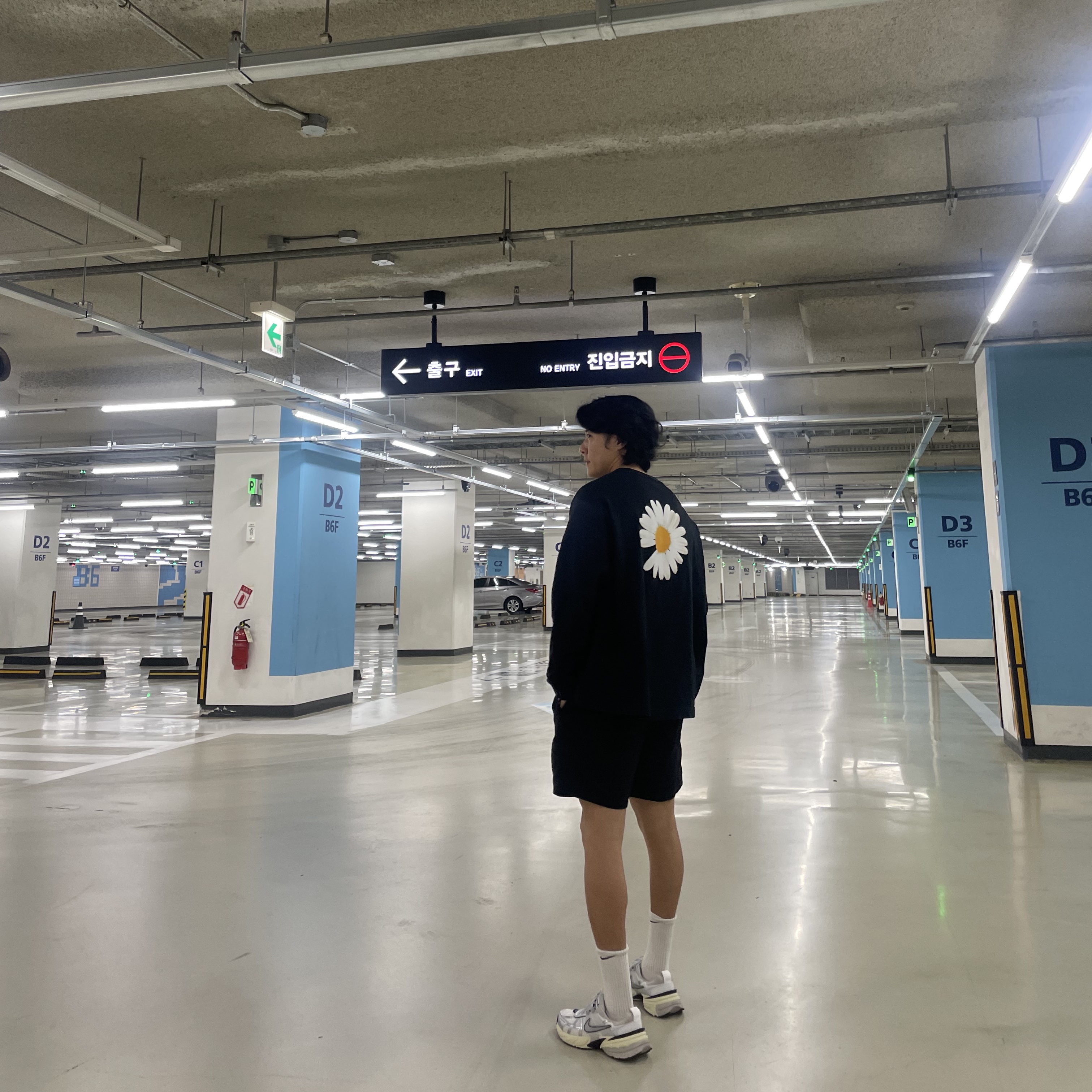 Nike ACG Woven Shorts Black - Asia, Nike V2K Run Summit White Metallic Silver 착용 스타일 - 1