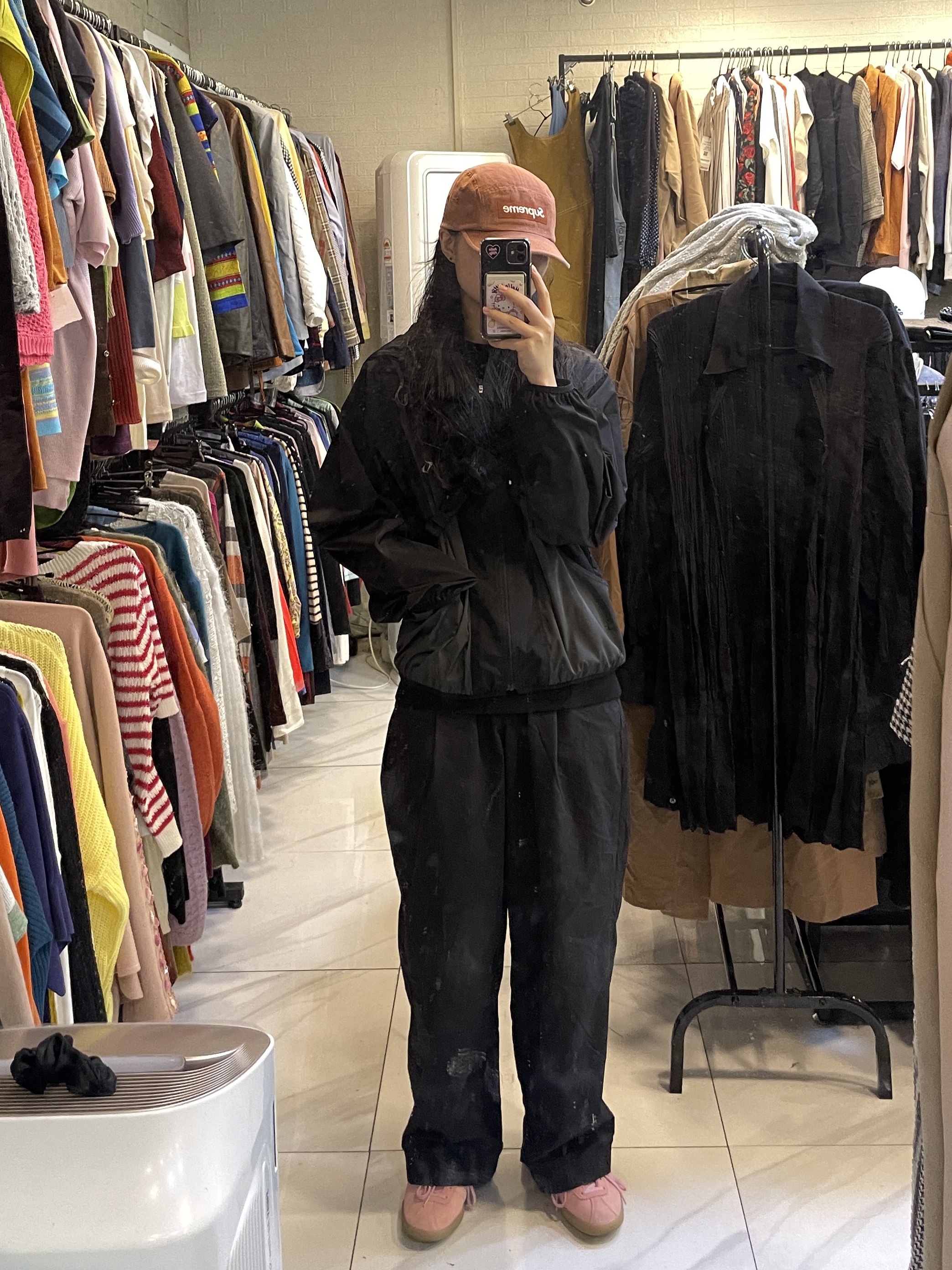 Supreme Denim Camp Cap Rust - 23SS, Adidas Bermuda Glow Pink 착용 스타일 - 2