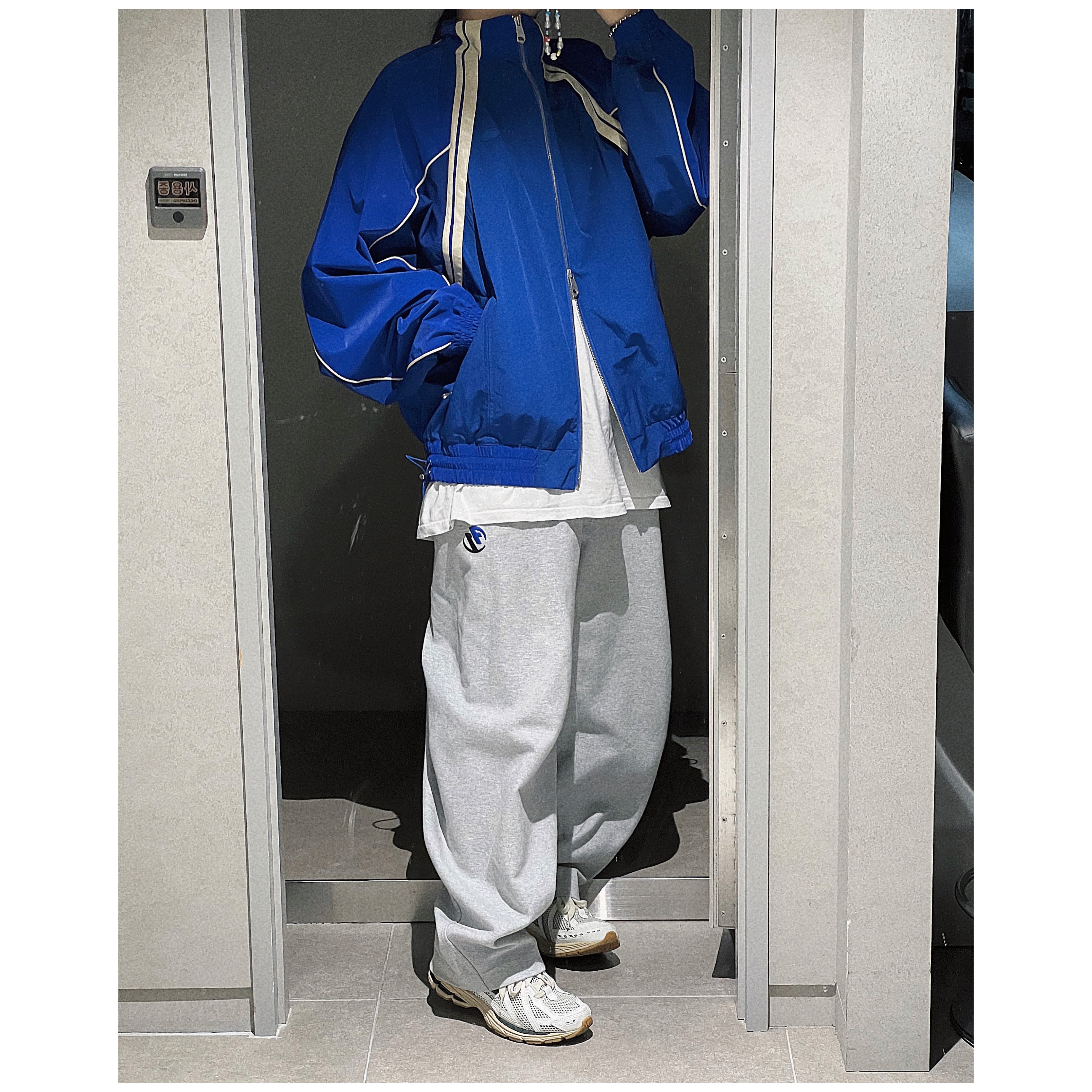 Ader Error Bashar Jumper Z-Blue, Zara x Ader Error Jogger Pants Grey 착용 스타일