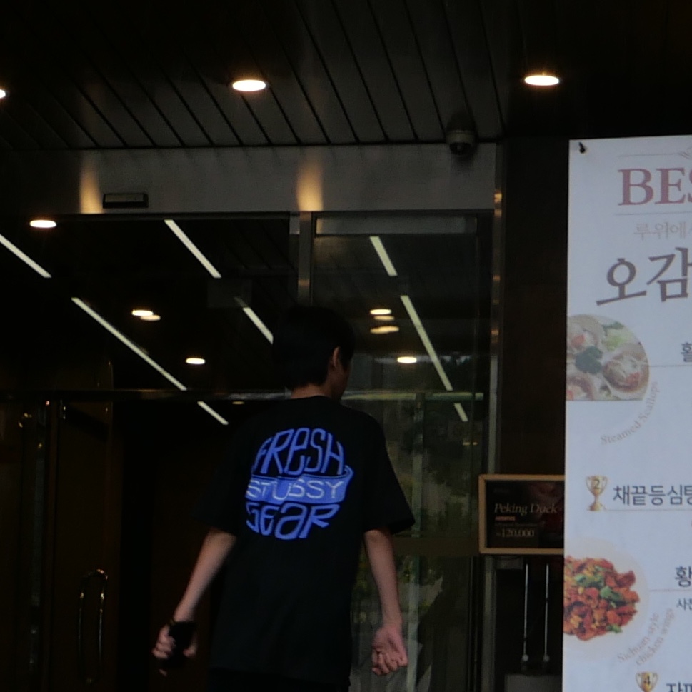 Stussy Fresh Gear T-Shirt Black 착용 스타일 - 1
