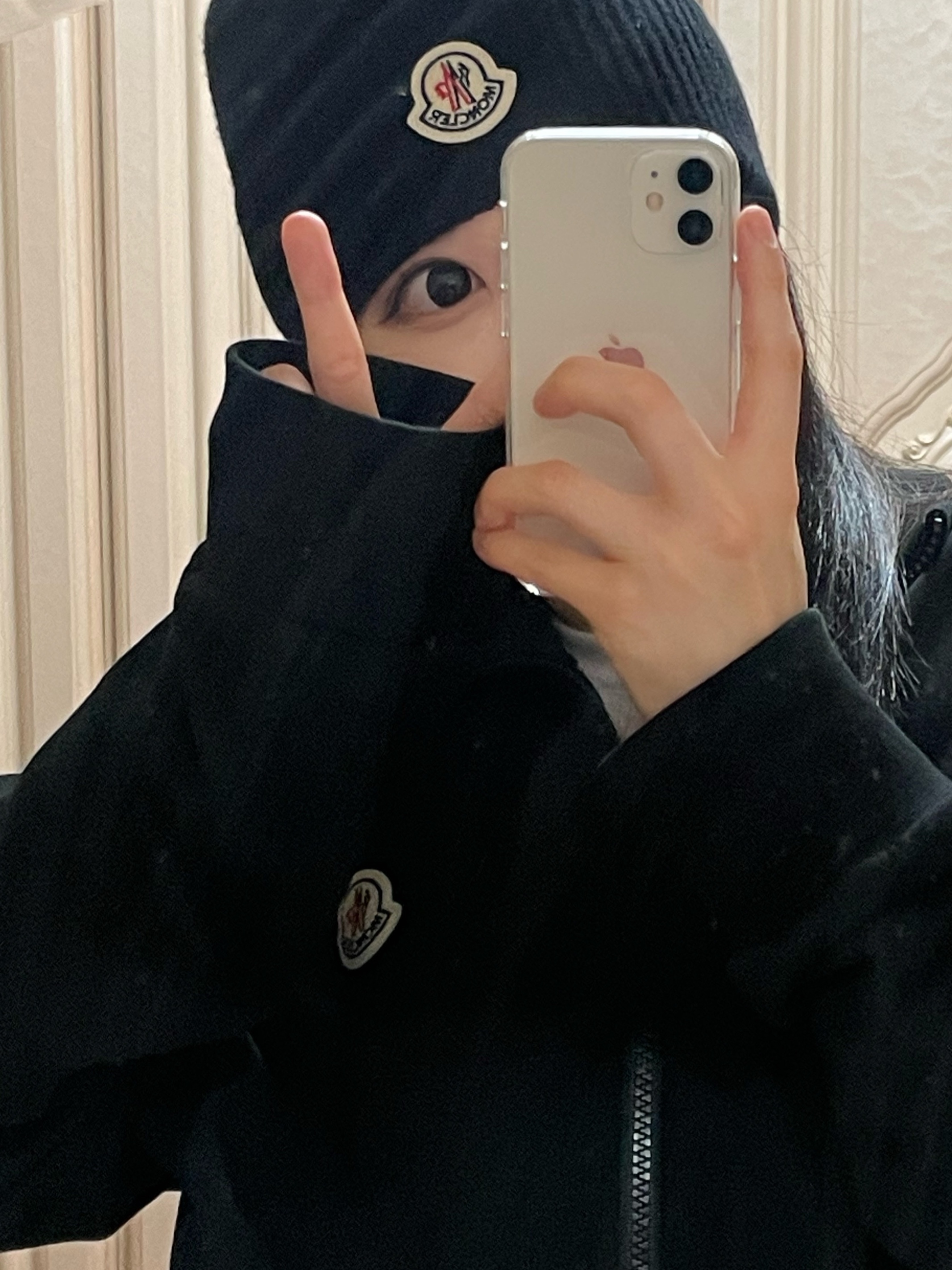 Moncler Wool Beanie Black - 23FW 착용 스타일