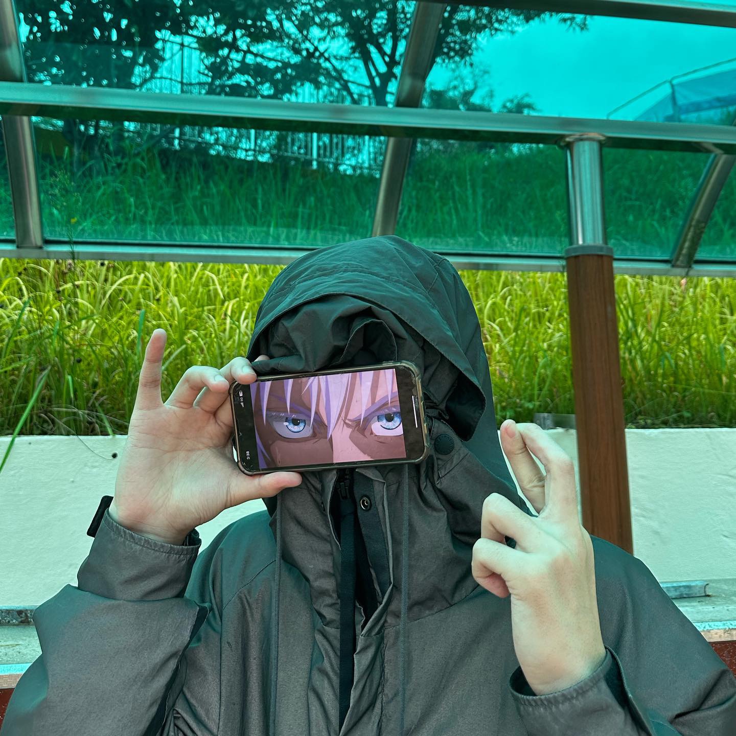 Palace Deflector Jacket Cobalt Blue Reflective - 19FW 착용 스타일