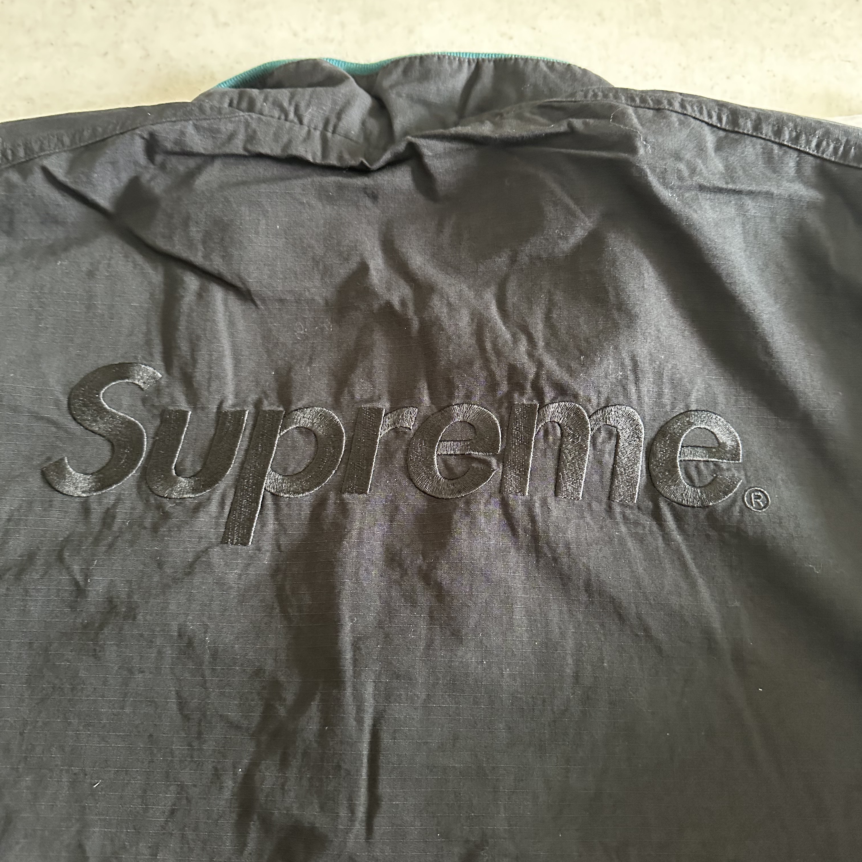 Supreme x Umbro Cotton Ripstop Track Jacket Black - 23FW 착용 스타일 - 1