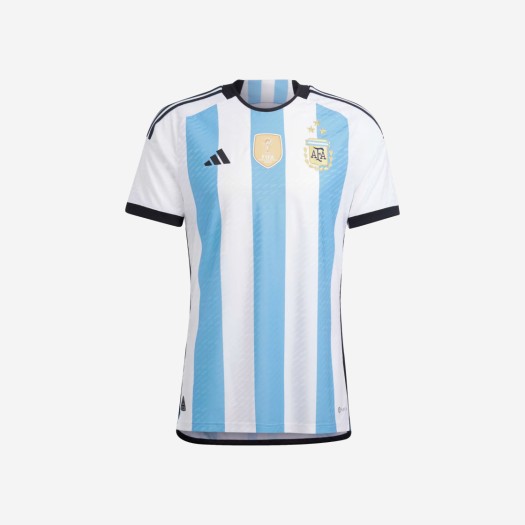 아디다스 아르헨티나 2022 3 스타 홈 어센틱 저지 화이트 라이트 블루 - KR 사이즈 (논 마킹 버전)