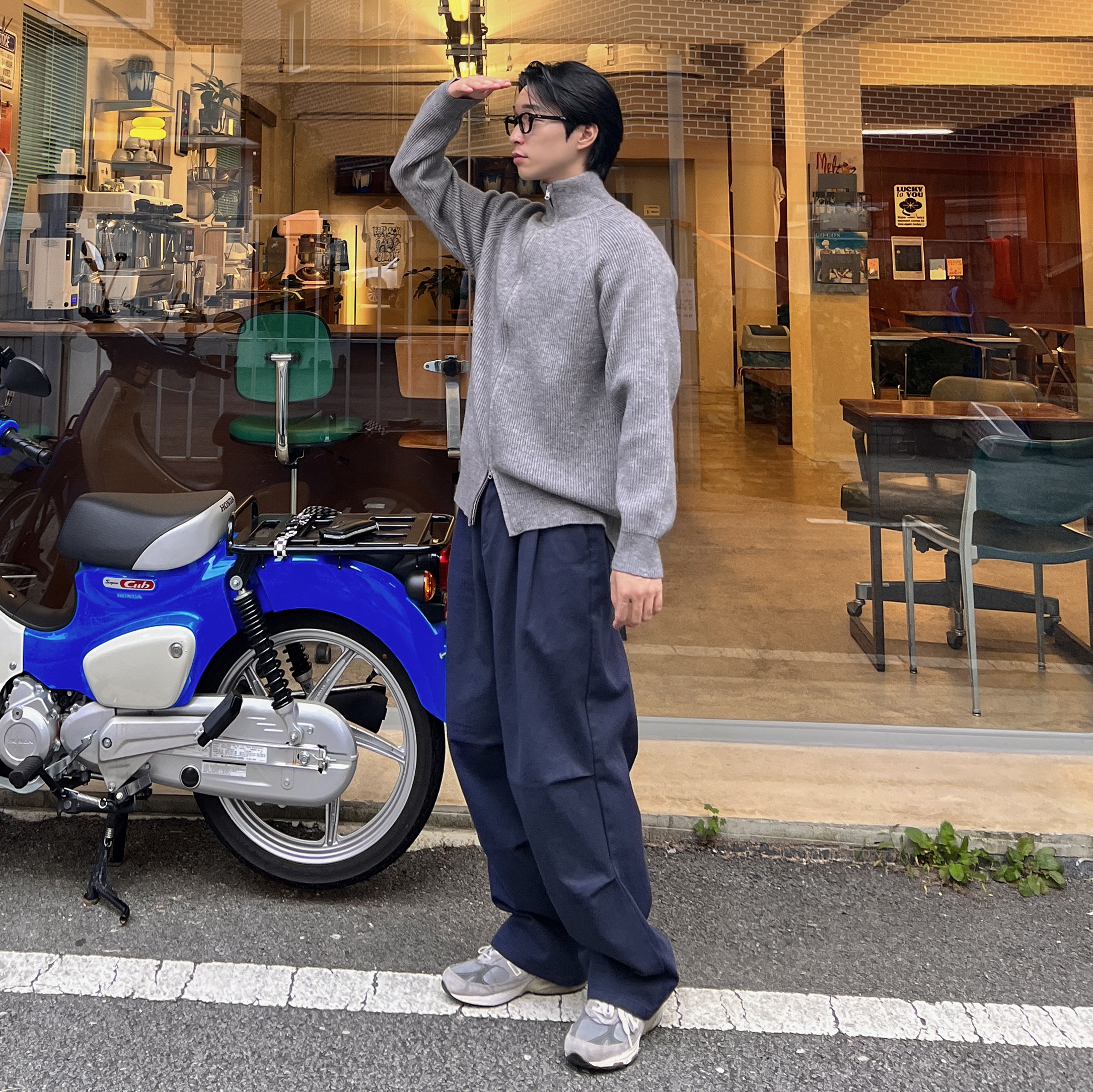 New Balance 993 Made in USA Grey - D Standard 착용 스타일 - 2