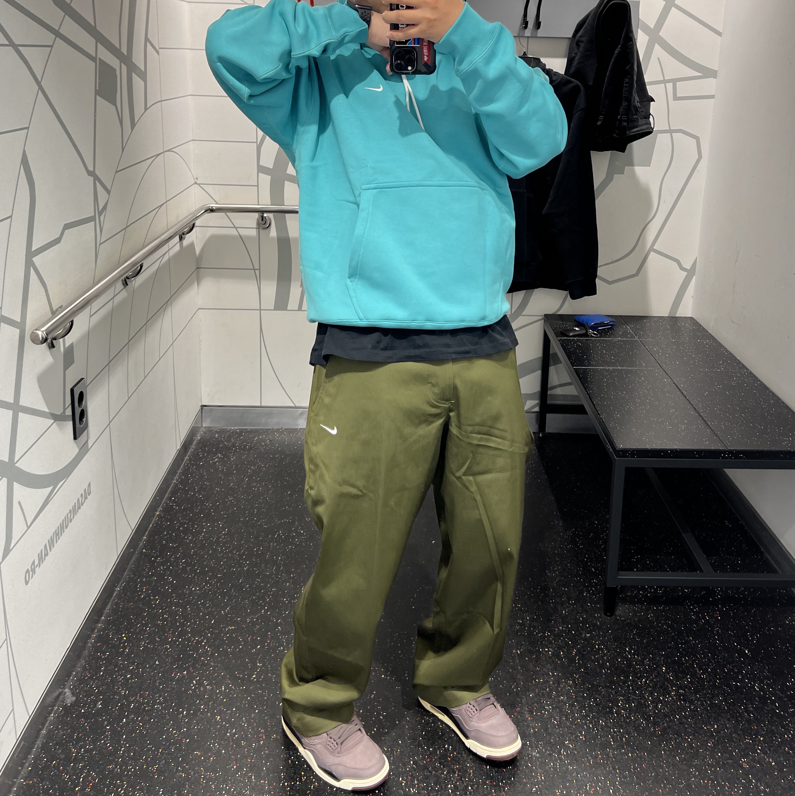 Nike NRG Solo Swoosh Fleece Hoodie Washed Teal - Asia, Jordan 4 x A Ma Maniere Retro Violet Ore 착용 스타일