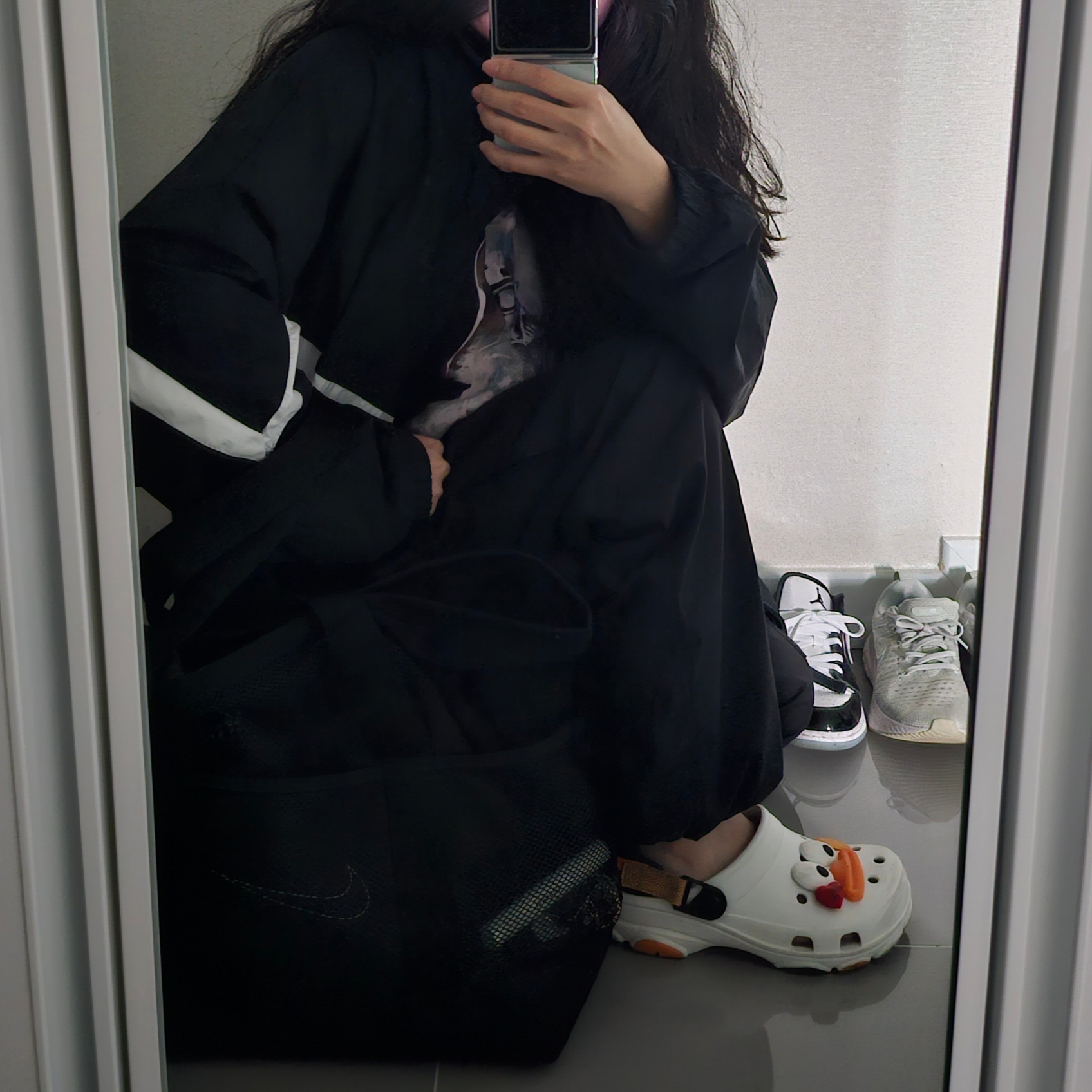 Nike NSW Big Swoosh Woven Jacket Black - Asia, Nike Member Days Sports Mesh Bag & Pouch 착용 스타일