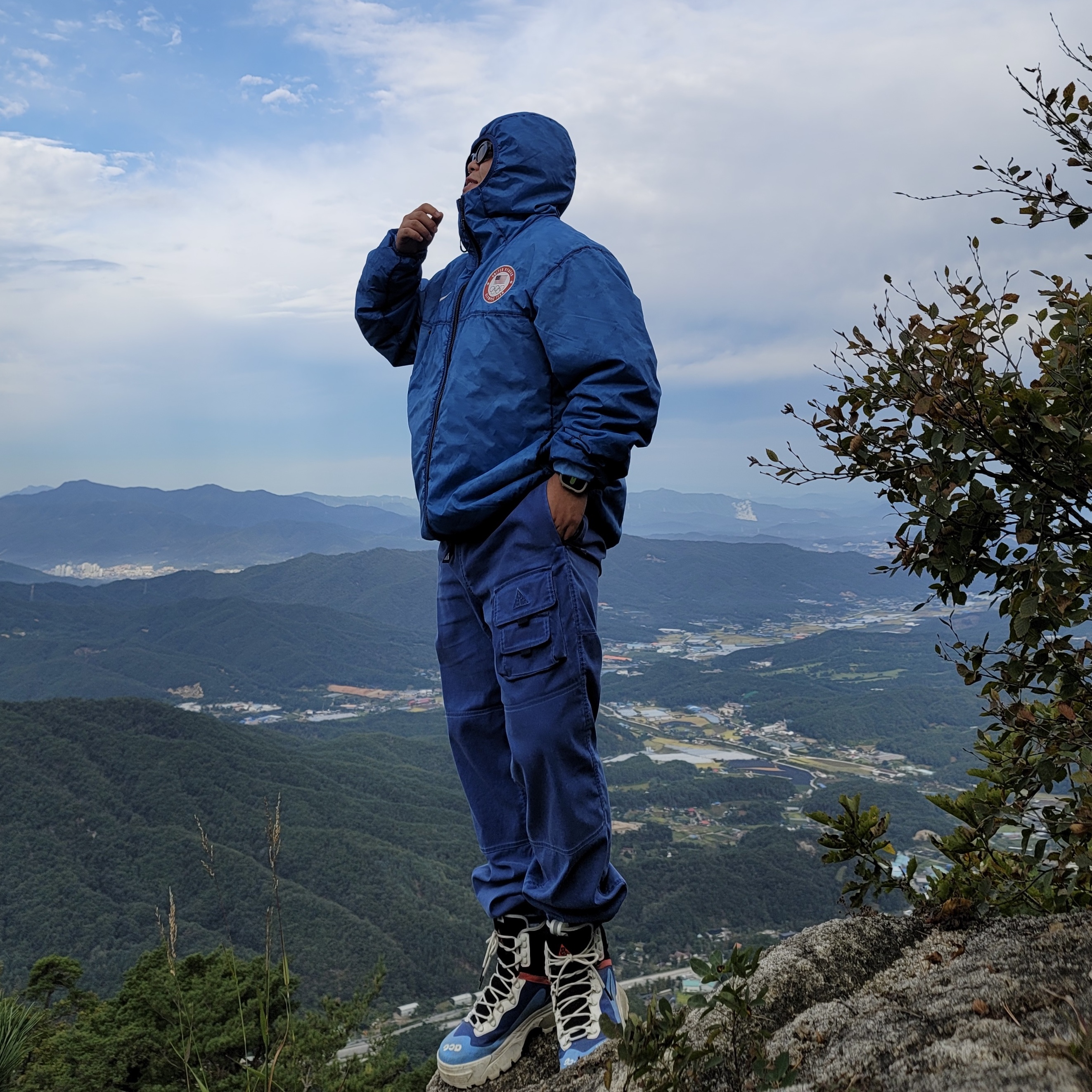 Nike ACG Watchman Peak Pants Blue Void - Asia, Nike ACG Watchman Peak T-Shirt Blue Void - US/EU 착용 스타일 - 1
