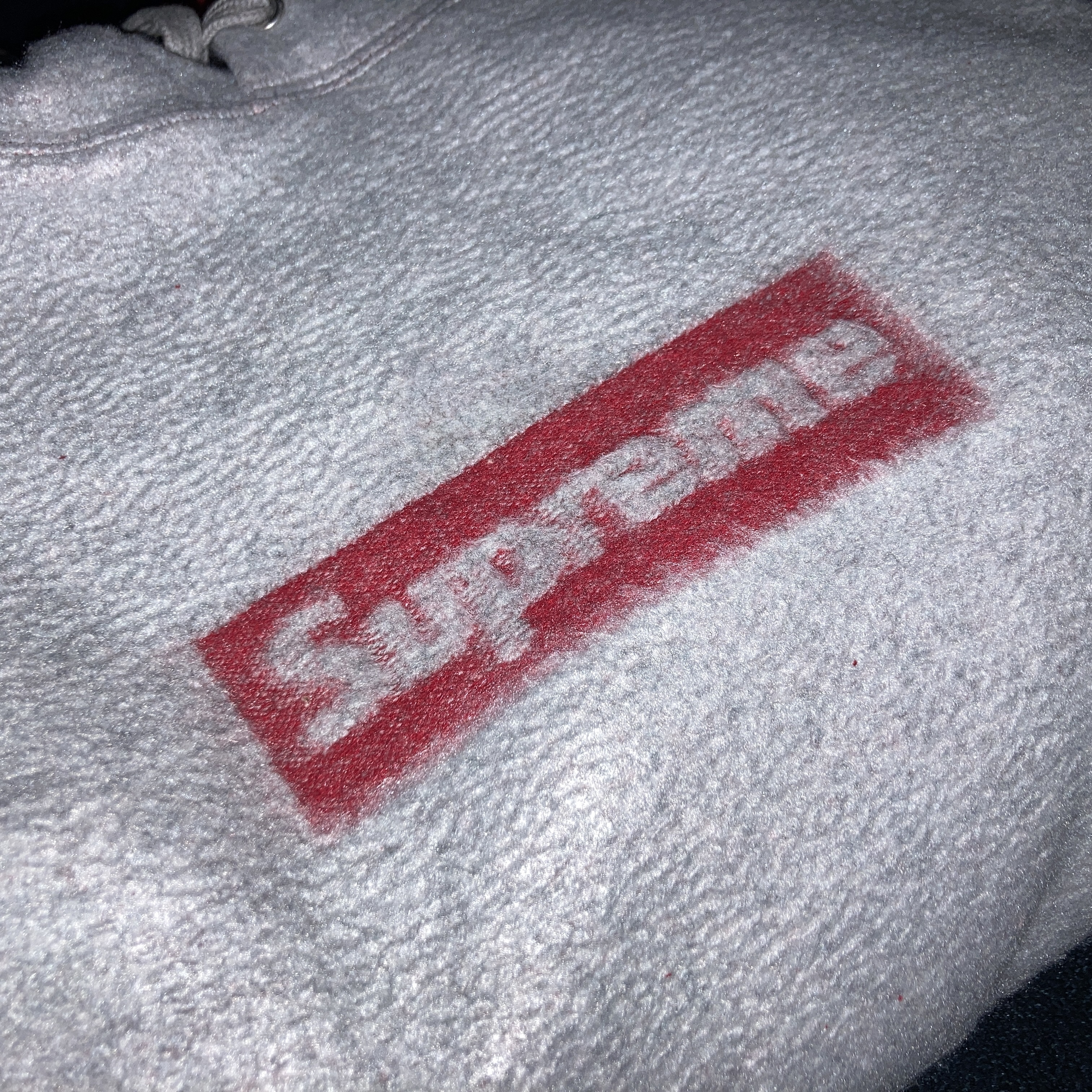 Supreme Inside Out Box Logo Hooded Sweatshirt Heather Grey - 23SS 착용 스타일 - 1