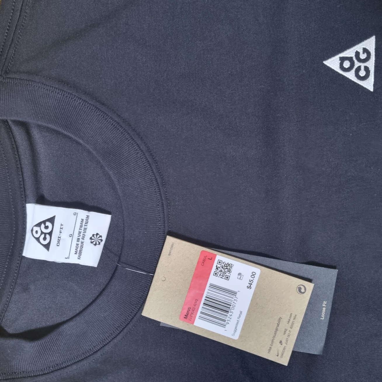 Nike ACG LBR T-Shirt Gridiron - US/EU 착용 스타일