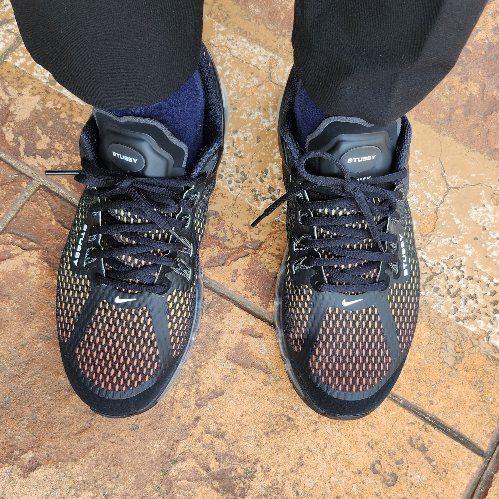Nike x Stussy Air Max 2013 Black 착용 스타일