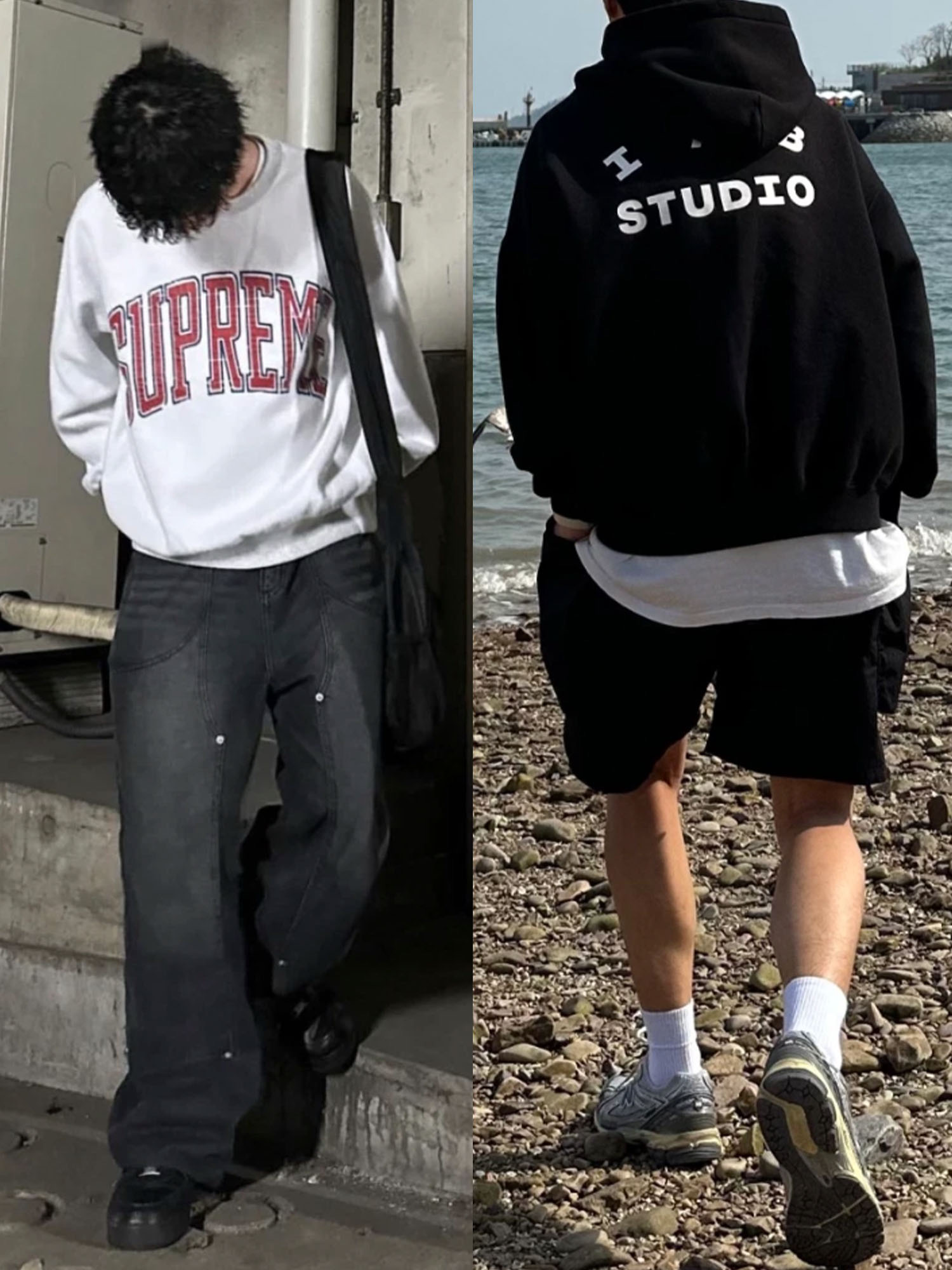 Stussy World Tour T-Shirt White 2023, Y-3 Yohji Star Black 착용 스타일 - 3