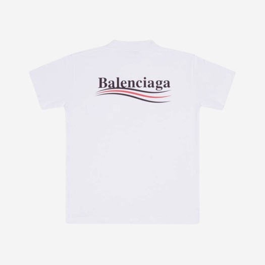 (W) 발렌시아가 폴리티컬 캠페인 티셔츠 스몰 핏 화이트