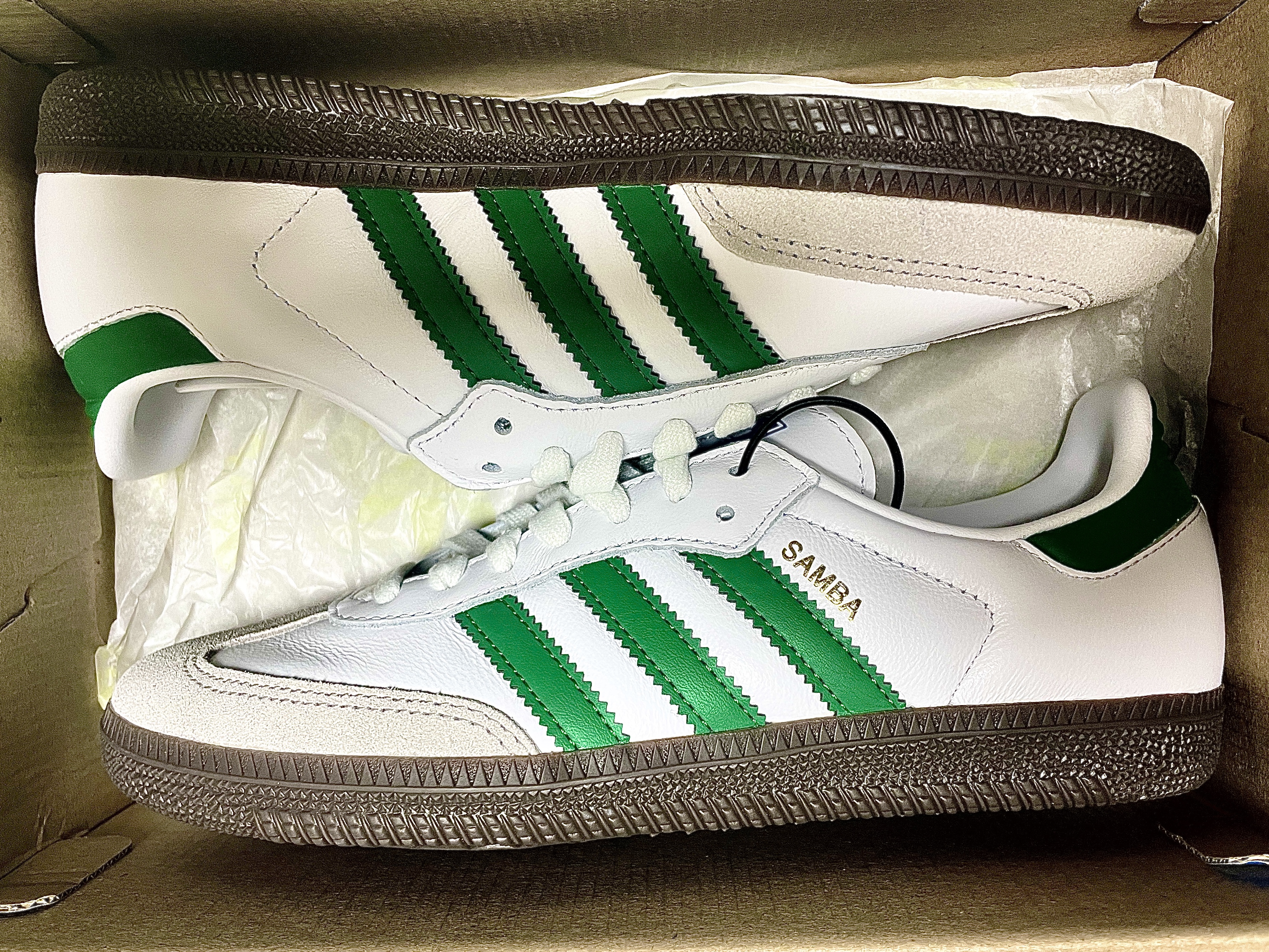Adidas Samba OG White Green 착용 스타일