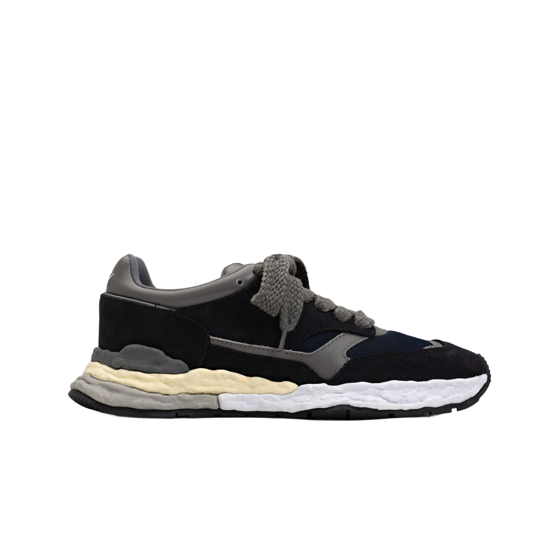 메종 미하라 야스히로 조지 OG 솔 믹스 머터리얼 로우탑 스니커즈 네이비(Maison Mihara Yasuhiro George OG Sole Mix Material Low-top Sneakers Navy) - 1