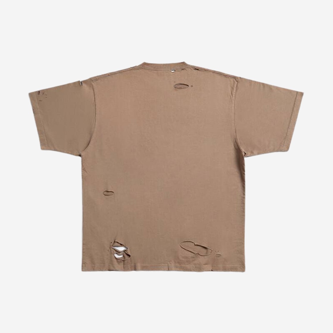 (W) Balenciaga Caps Boxy Fit T-Shirt Beige 상세 이미지 2