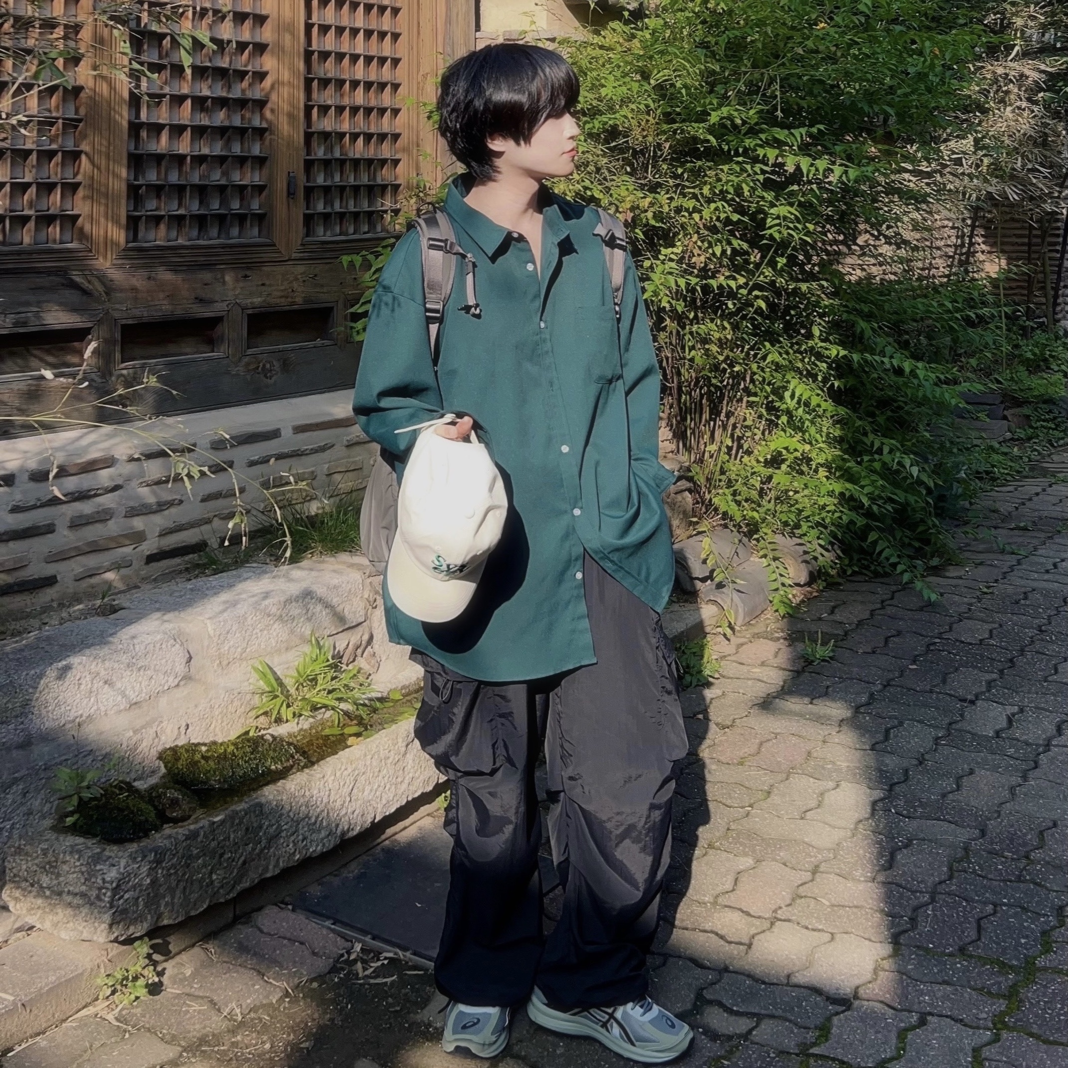 Asics Jog 100 S Sheet Rock - 2E Wide 착용 스타일